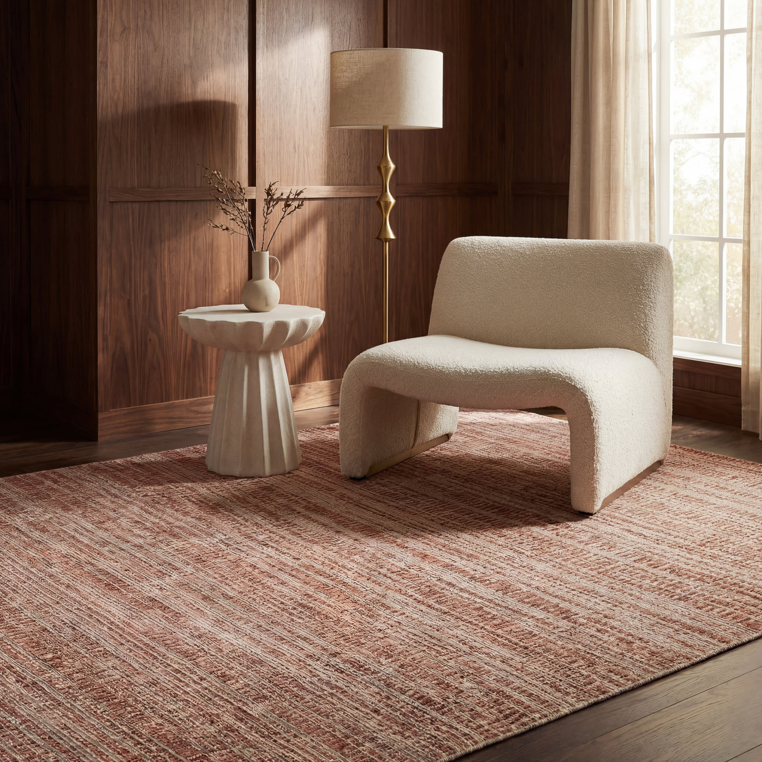 Raaena Abstract Solid Indoor/Outdoor Rug | Red - Image 5