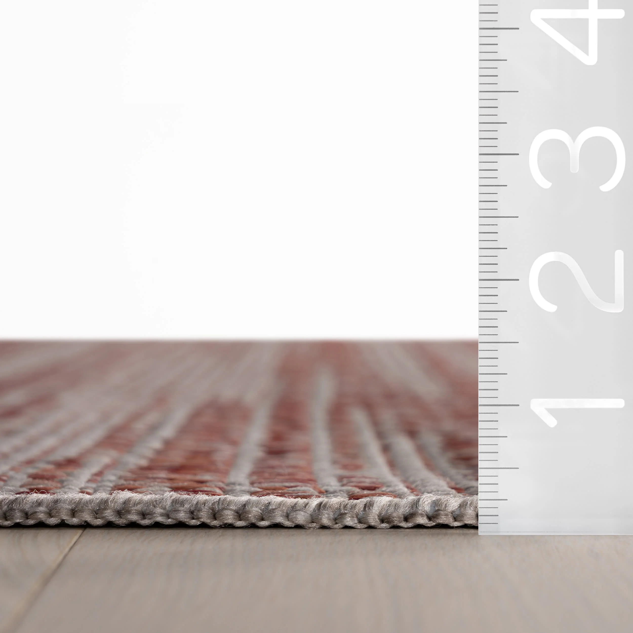 Raaena Abstract Solid Indoor/Outdoor Rug | Red - Image 6