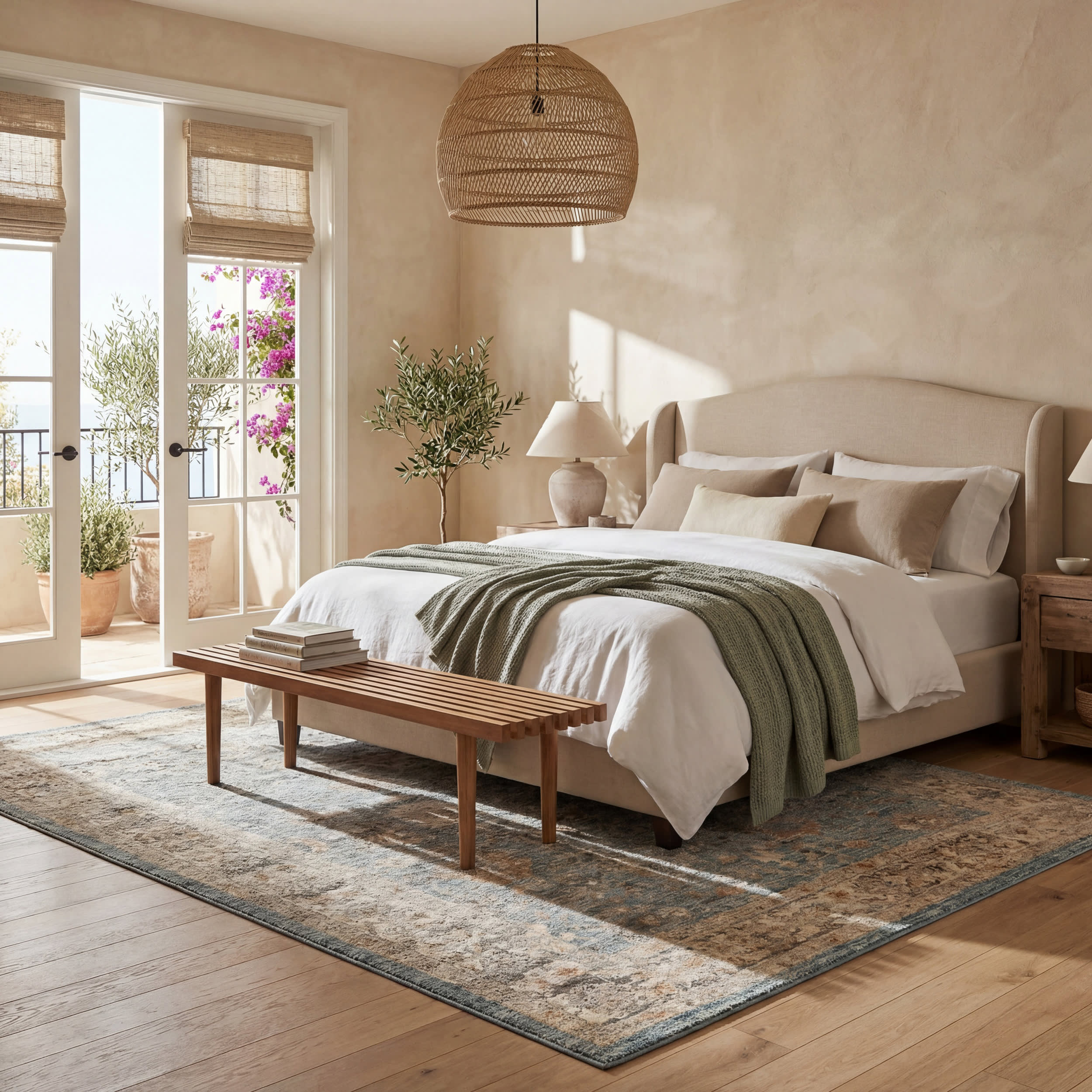Rada Traditional Vintage Floral Rug | Blue - Image 10