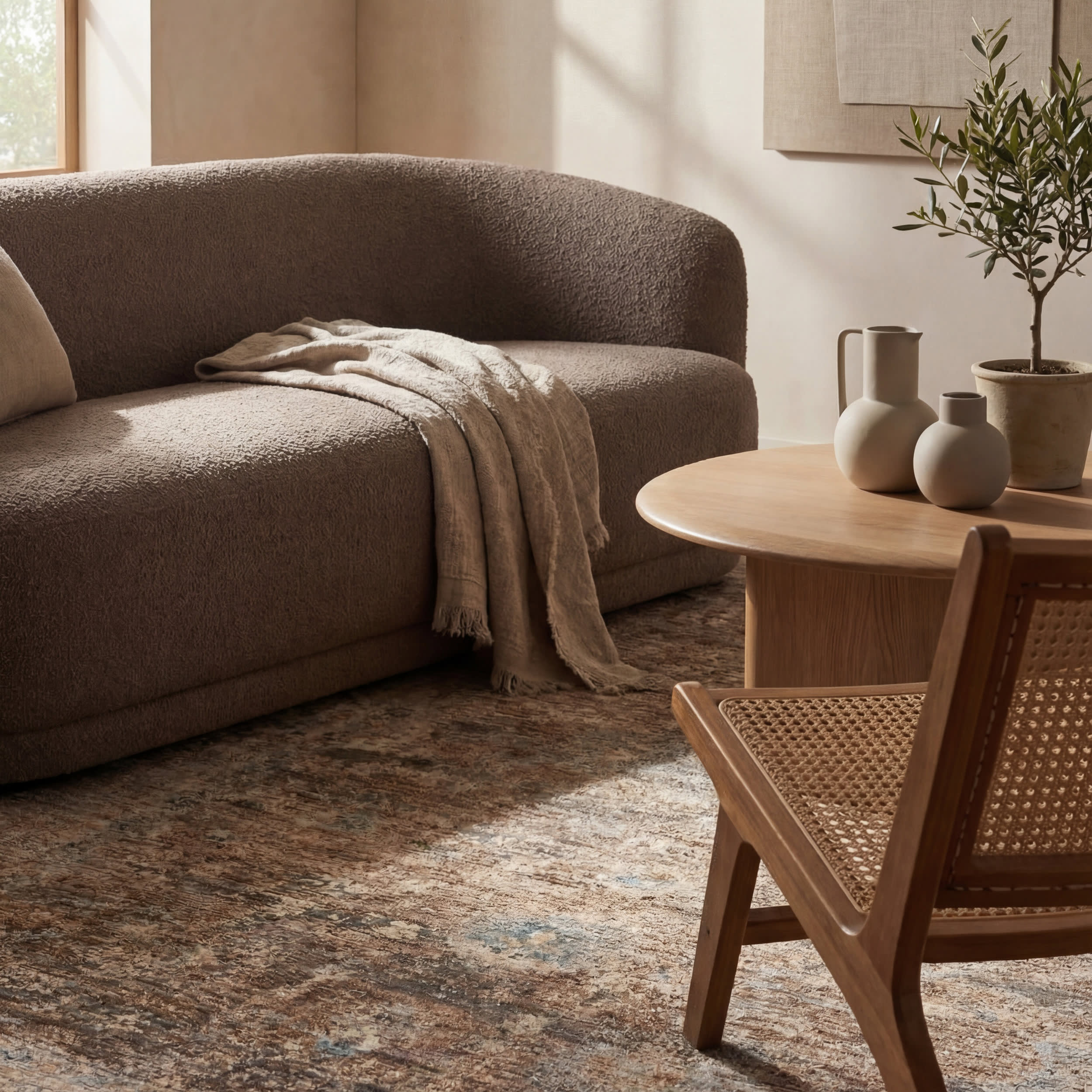 Rada Traditional Vintage Floral Rug | Brown - Image 5