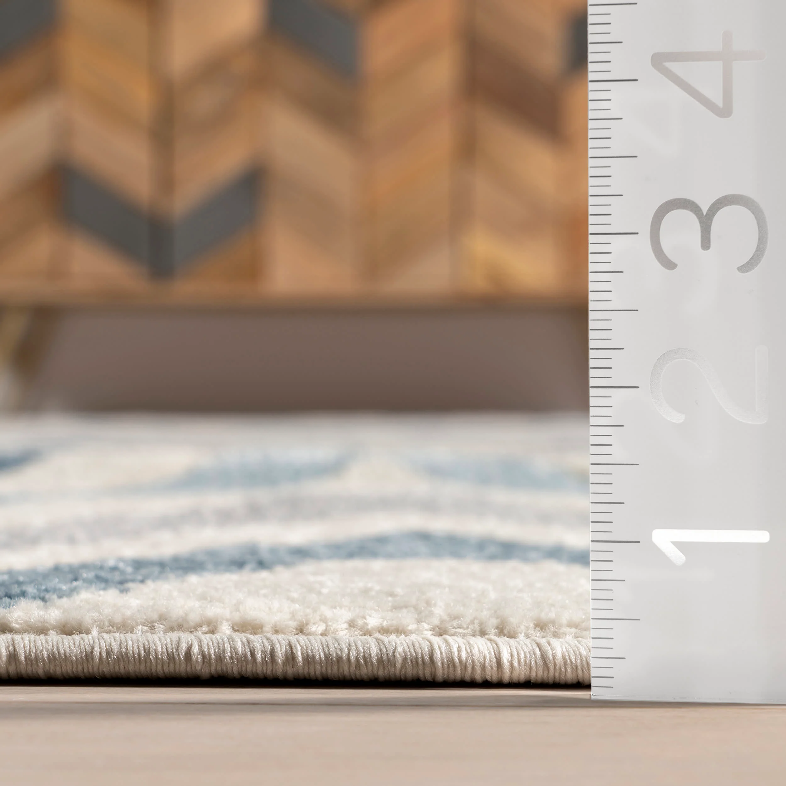Radiant Chevrons Rug | Blue - Image 5