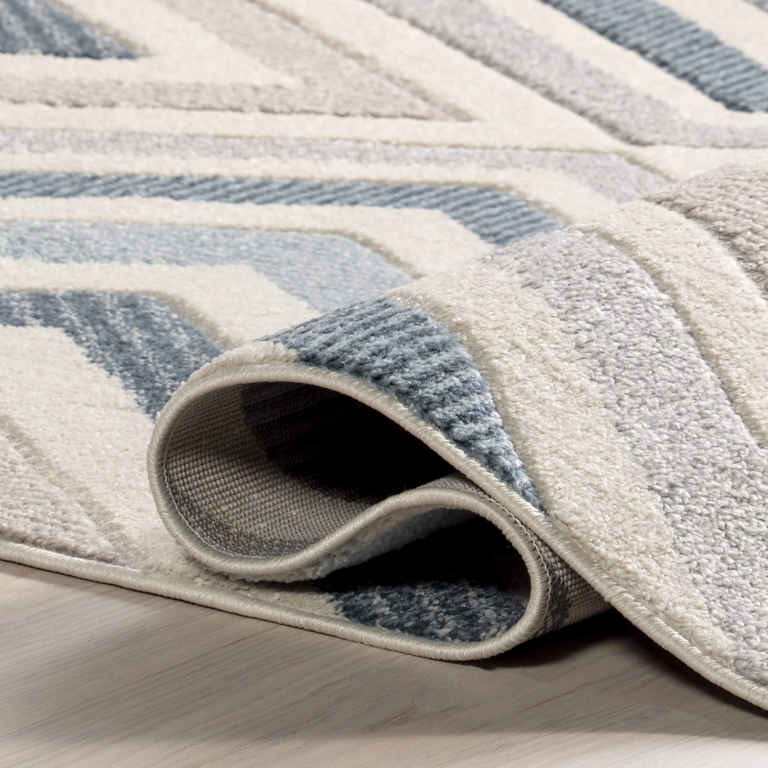 Radiant Chevrons Rug | Blue - Image 9
