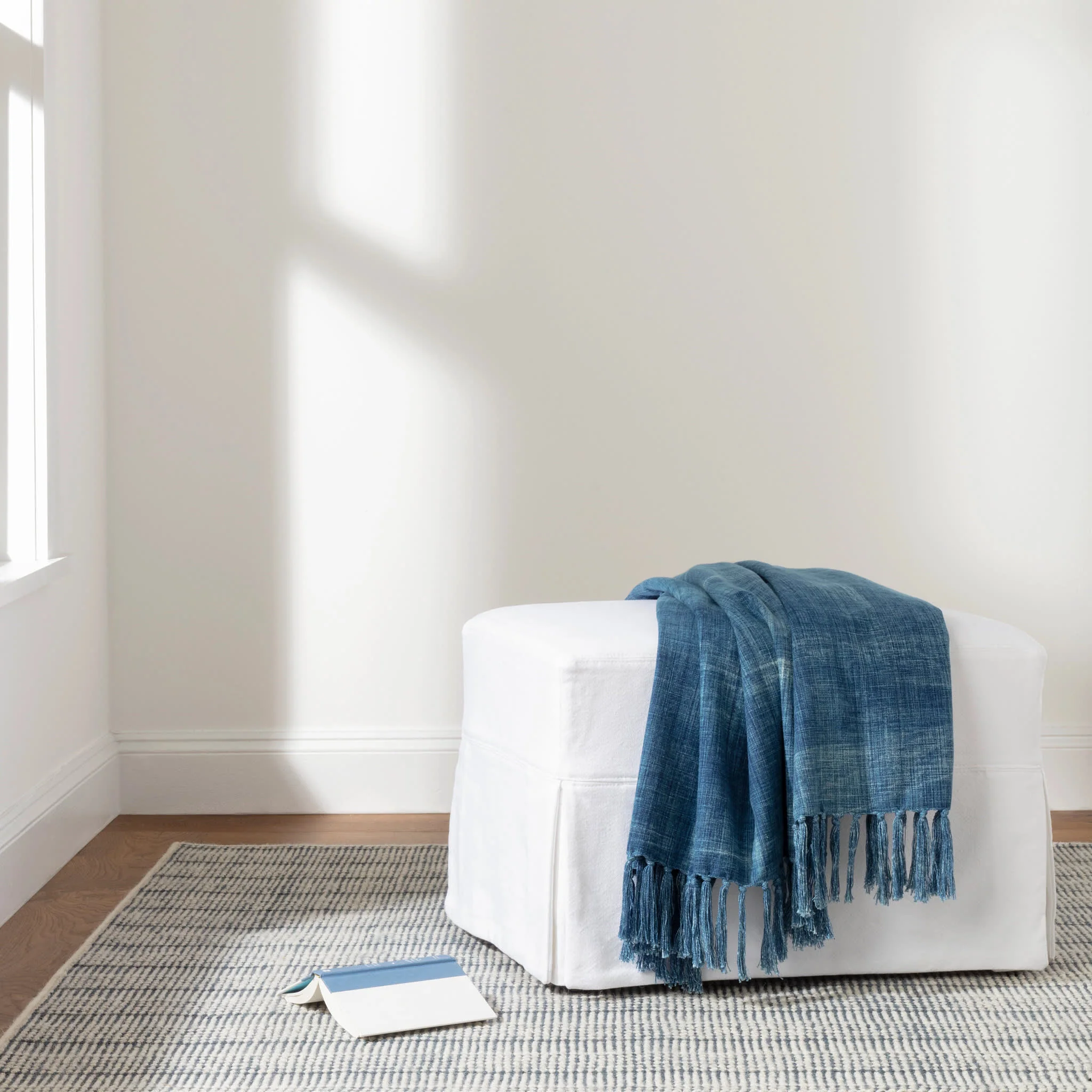 Raffa Woven Wool Custom Rug | Navy - Image 2