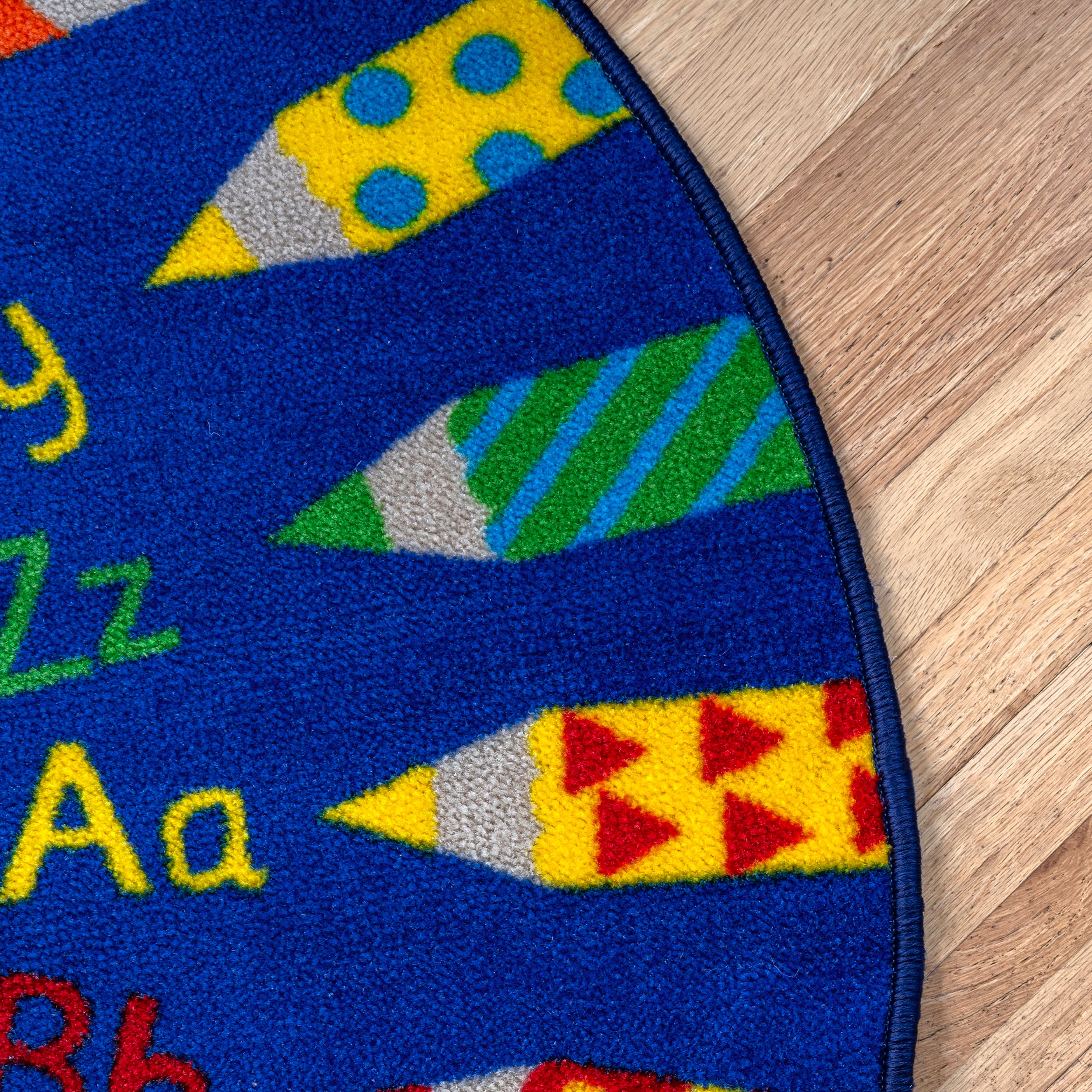 Rainbow Alphabet Rug | Blue - Image 3