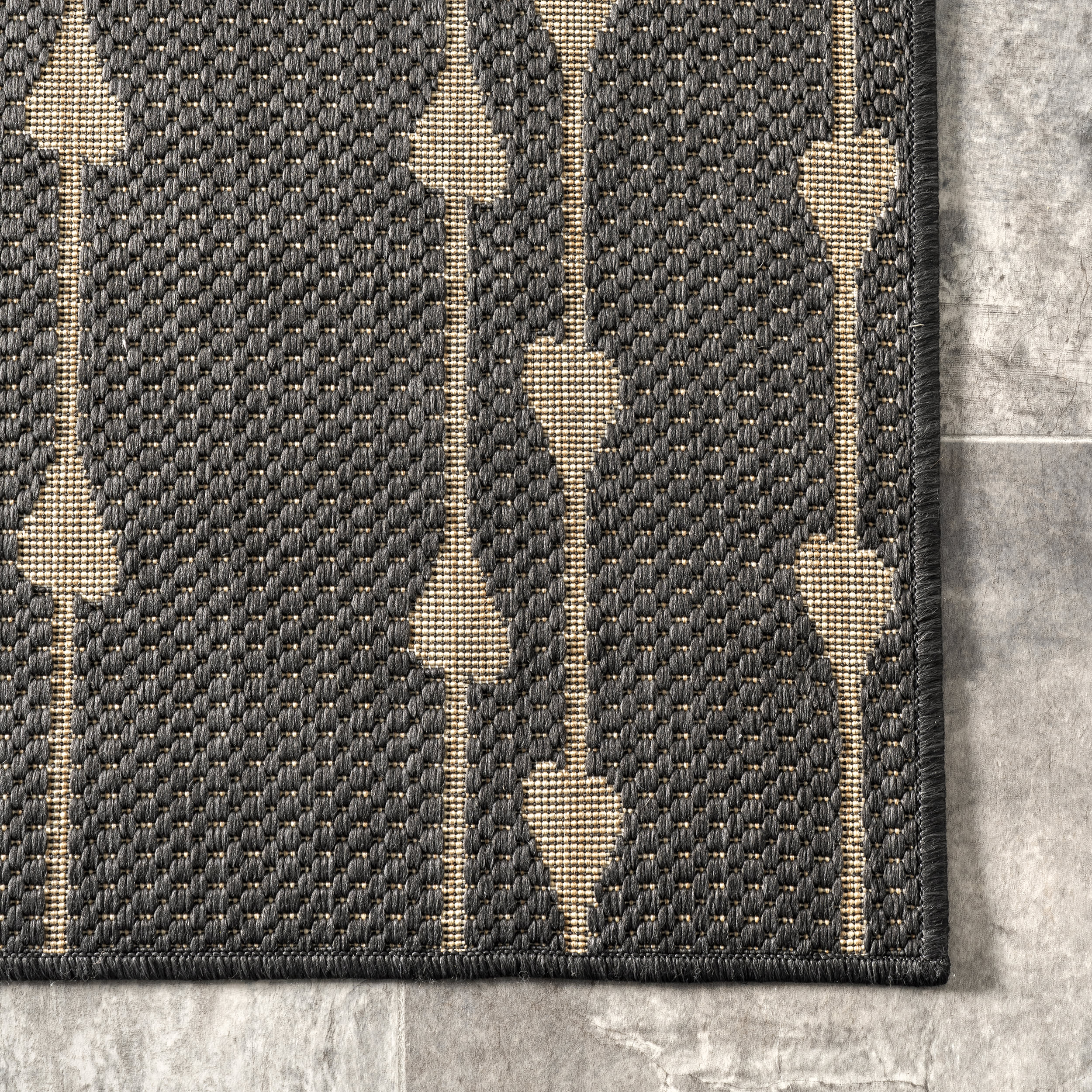 Raindrop Cascade Indoor/Outdoor Rug | Charcoal - Image 3