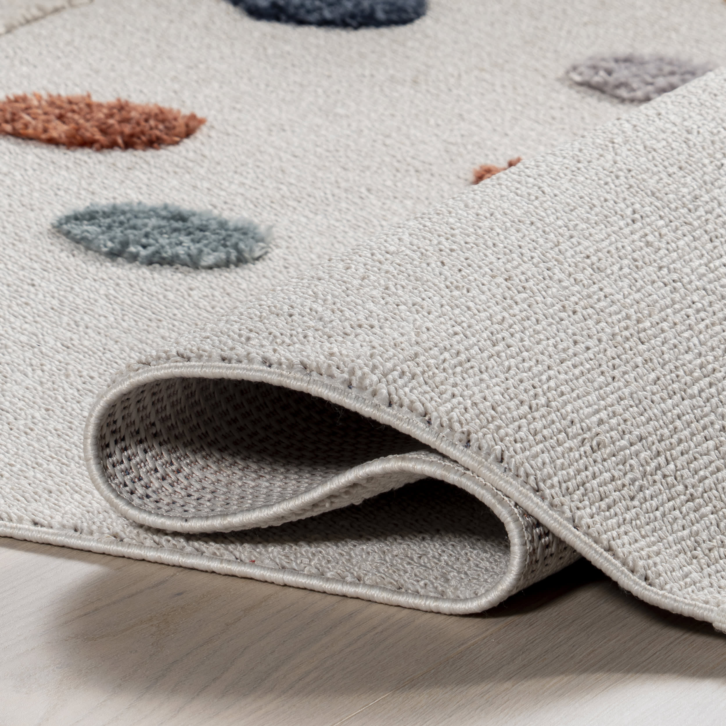 Rainey Cloud Tasseled Kids Rug | Off White - Image 7