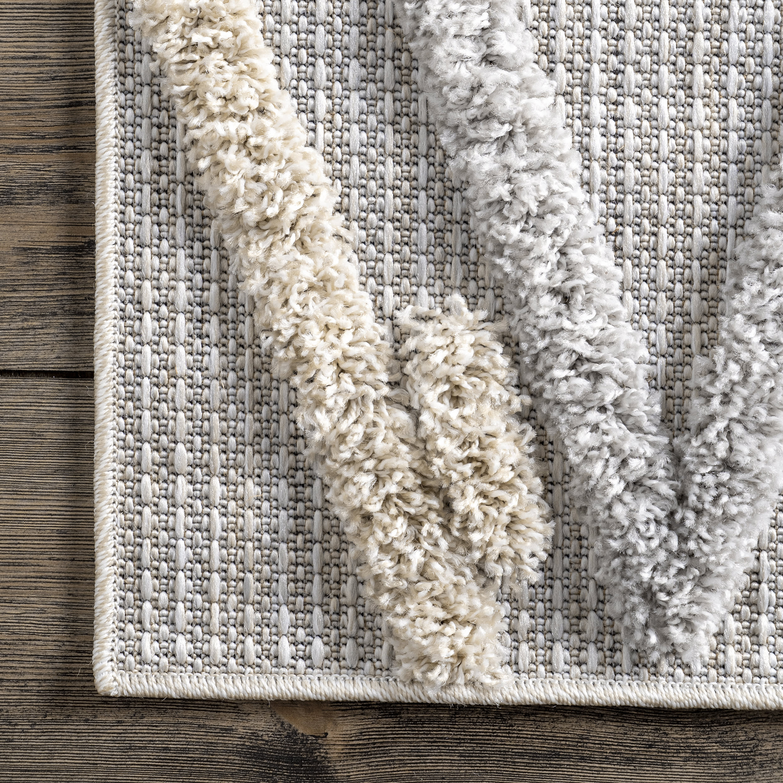 Raised Theta Trellis Rug | Beige - Image 3