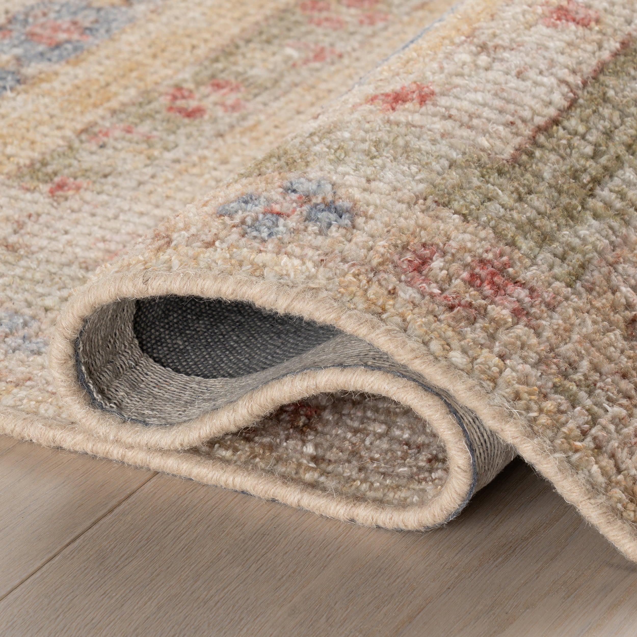 Raji Hand Tufted Multi-Stripe Wool-Blend Rug | Multicolor - Image 7
