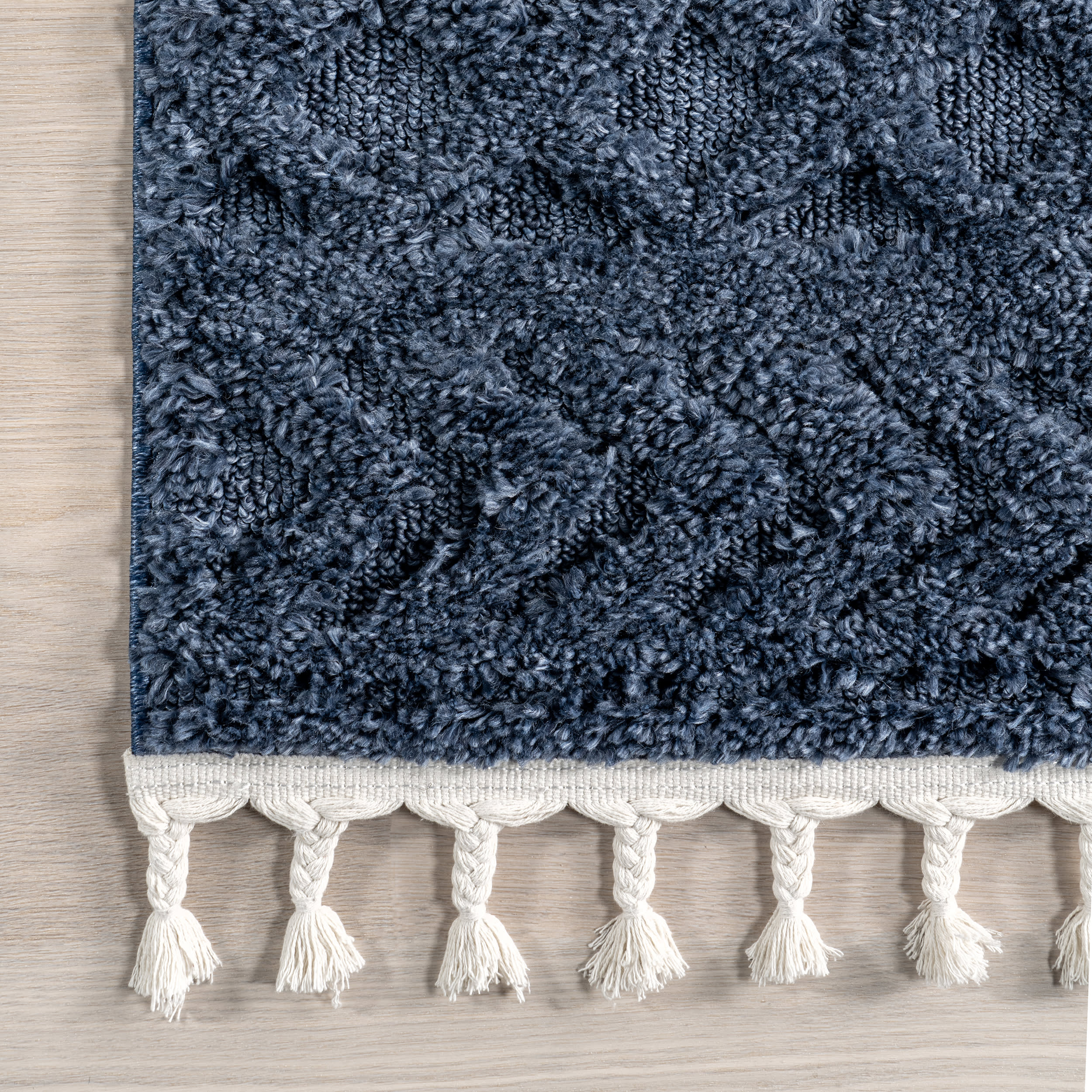 Ramira Raised Trellis Rug | Blue - Image 3