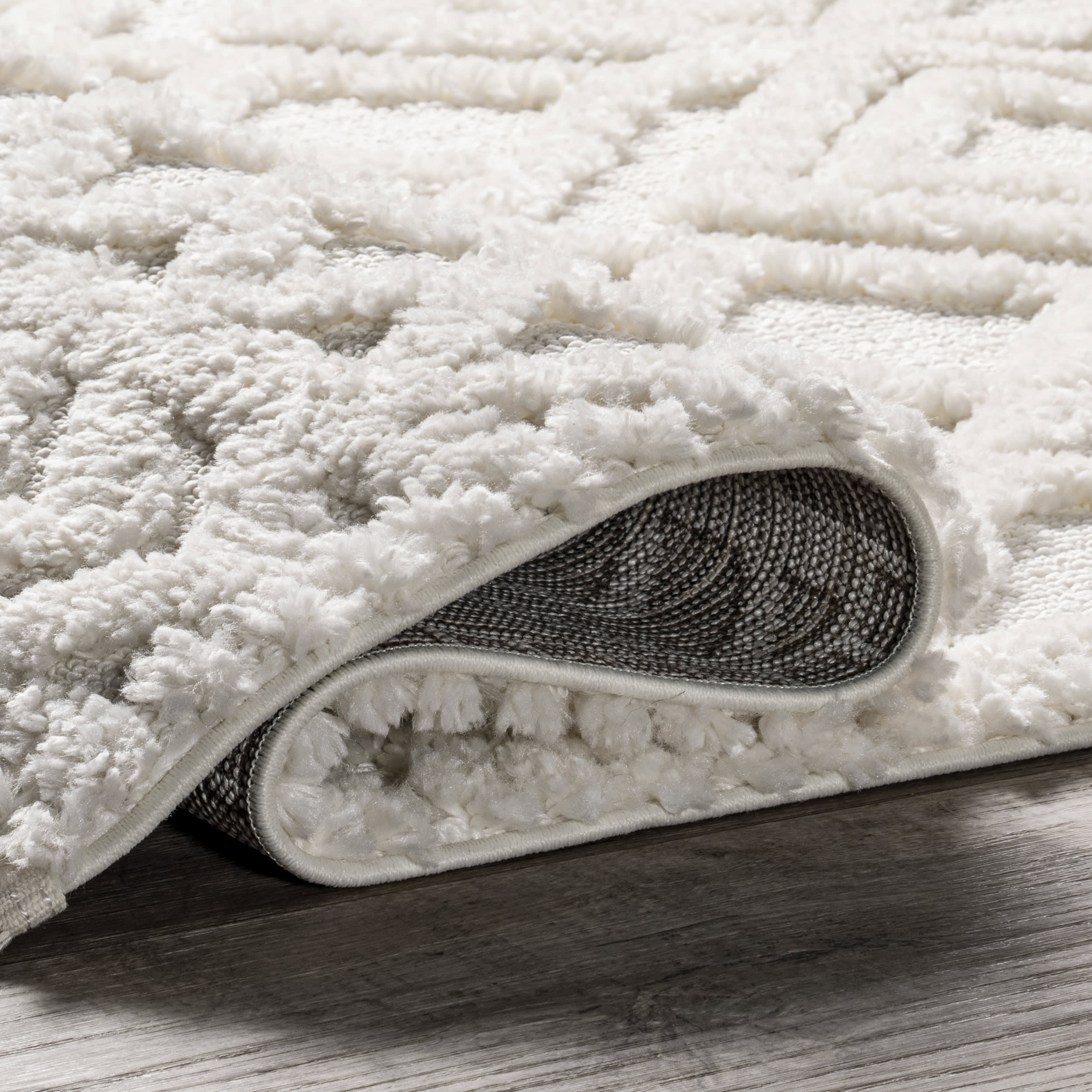 Ramira Raised Trellis Rug | Cream - Image 6