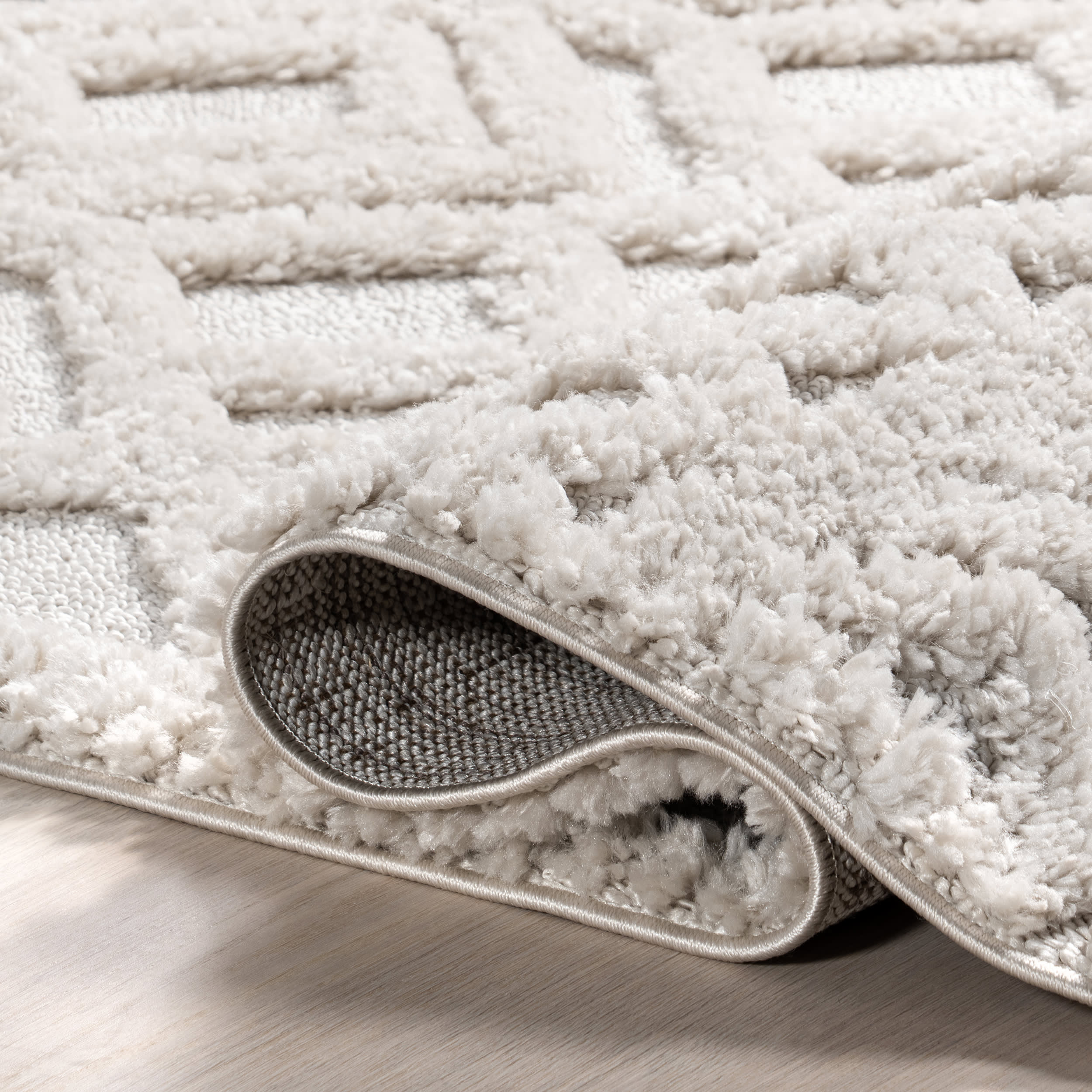 Ramira Raised Trellis Rug | Ivory - Image 8