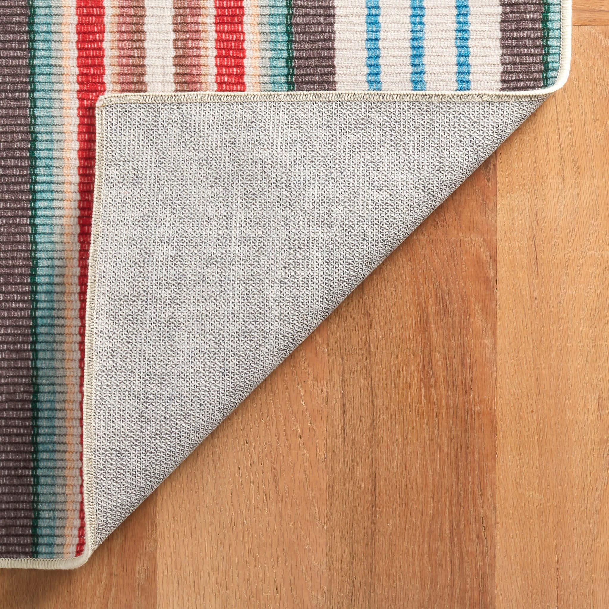Ranch Stripe Machine Washable Rug | Multi - Image 8
