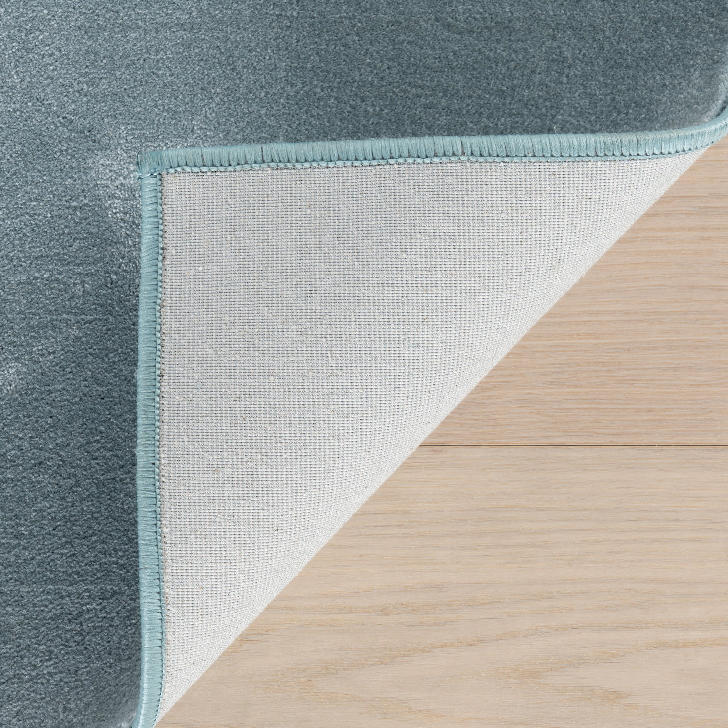 Ranya Modern Solid Rug | Blue - Image 8