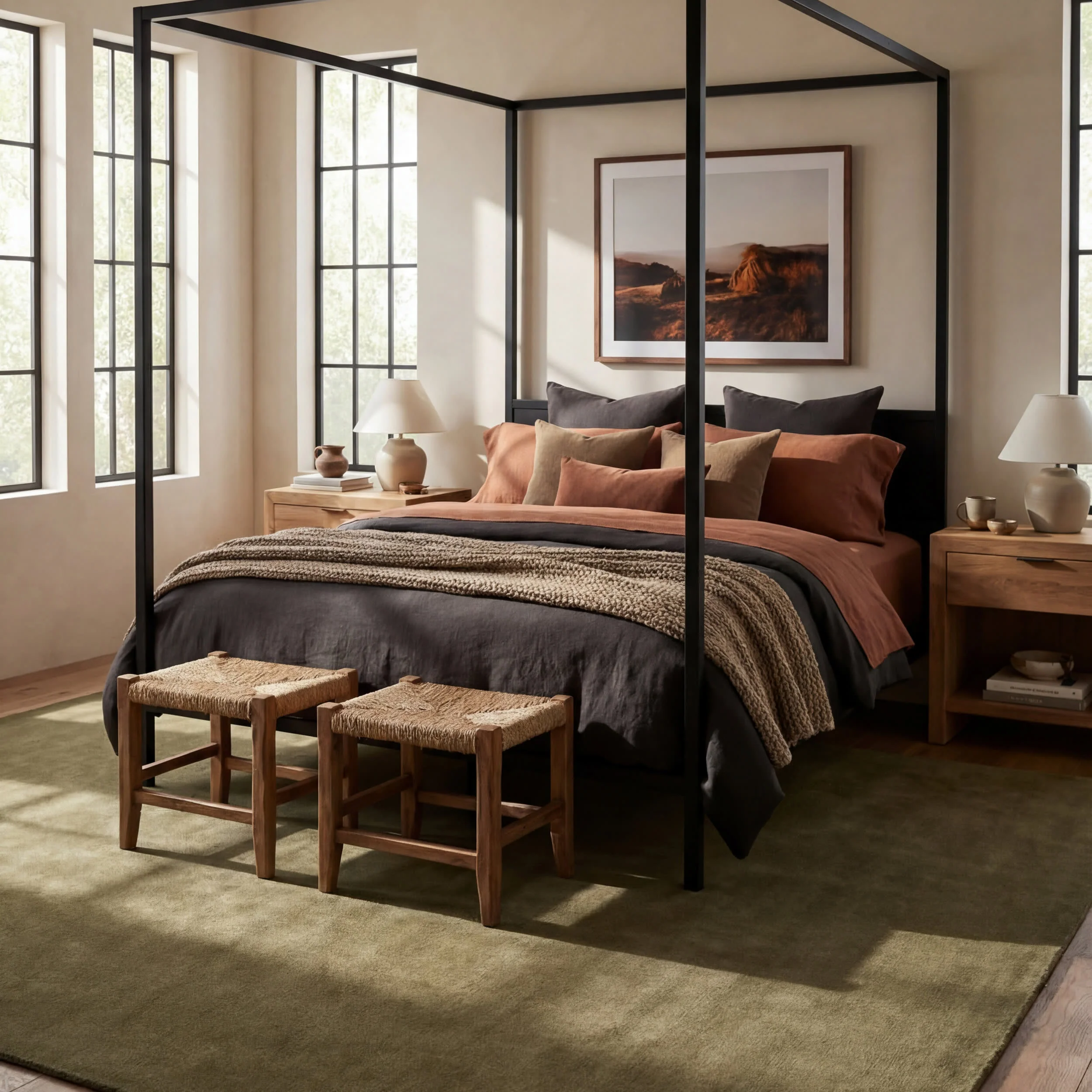 Ranya Modern Solid Rug | Green - Image 10