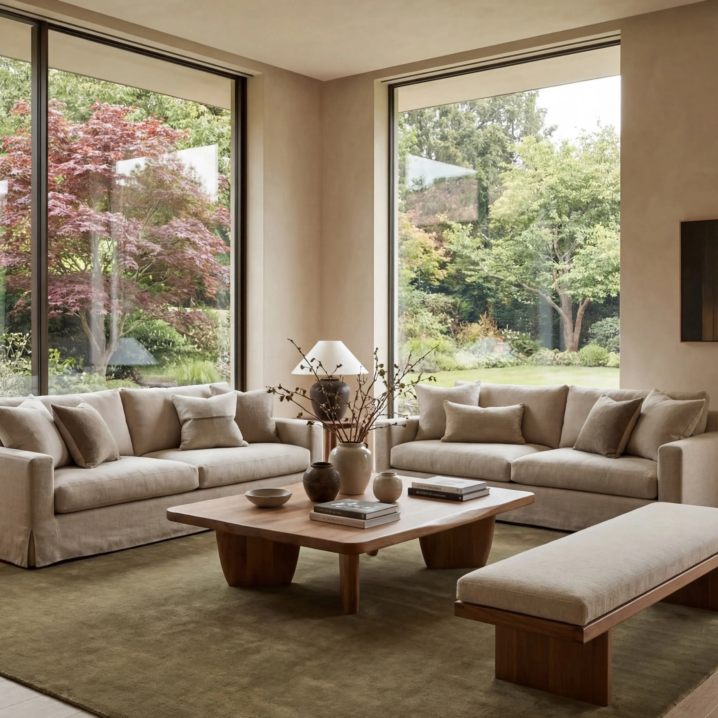 Ranya Modern Solid Rug | Green - Image 2