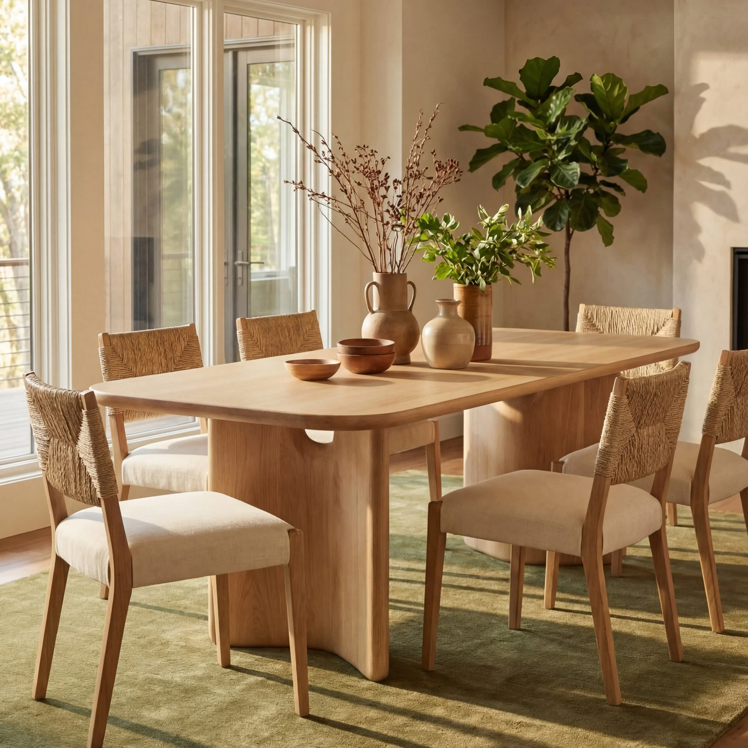 Ranya Modern Solid Rug | Green - Image 7