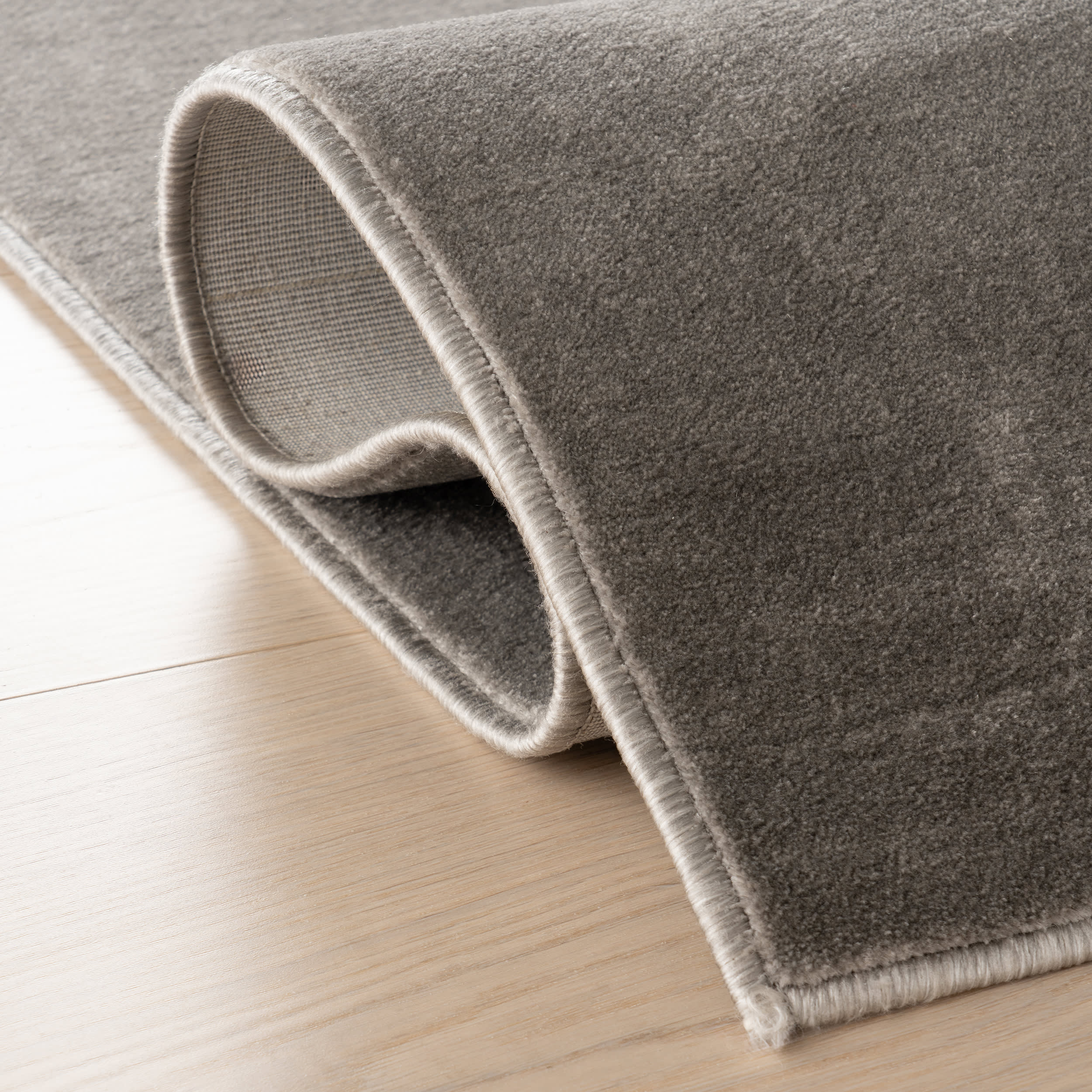 Ranya Modern Solid Rug | Grey - Image 10