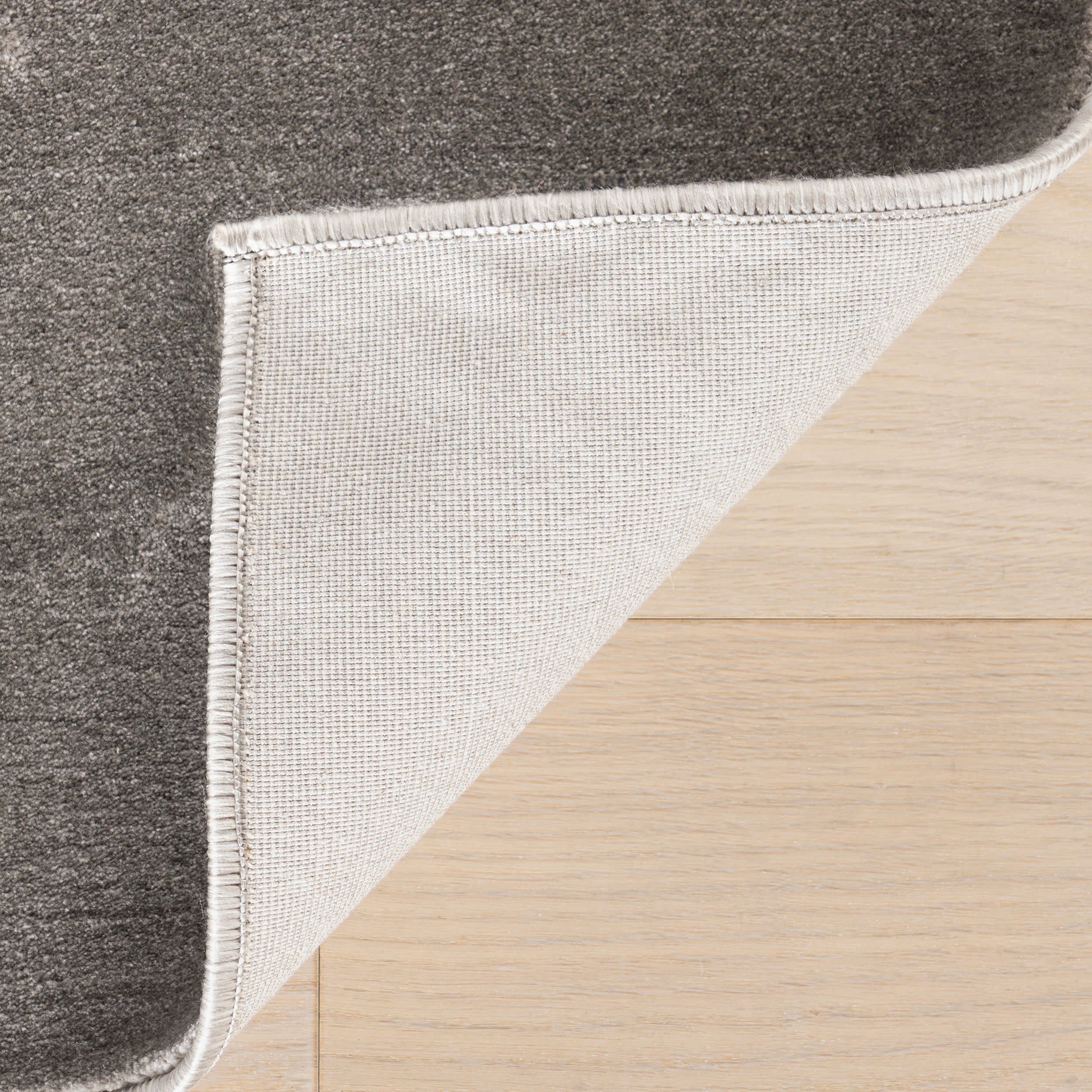 Ranya Modern Solid Rug | Grey - Image 8