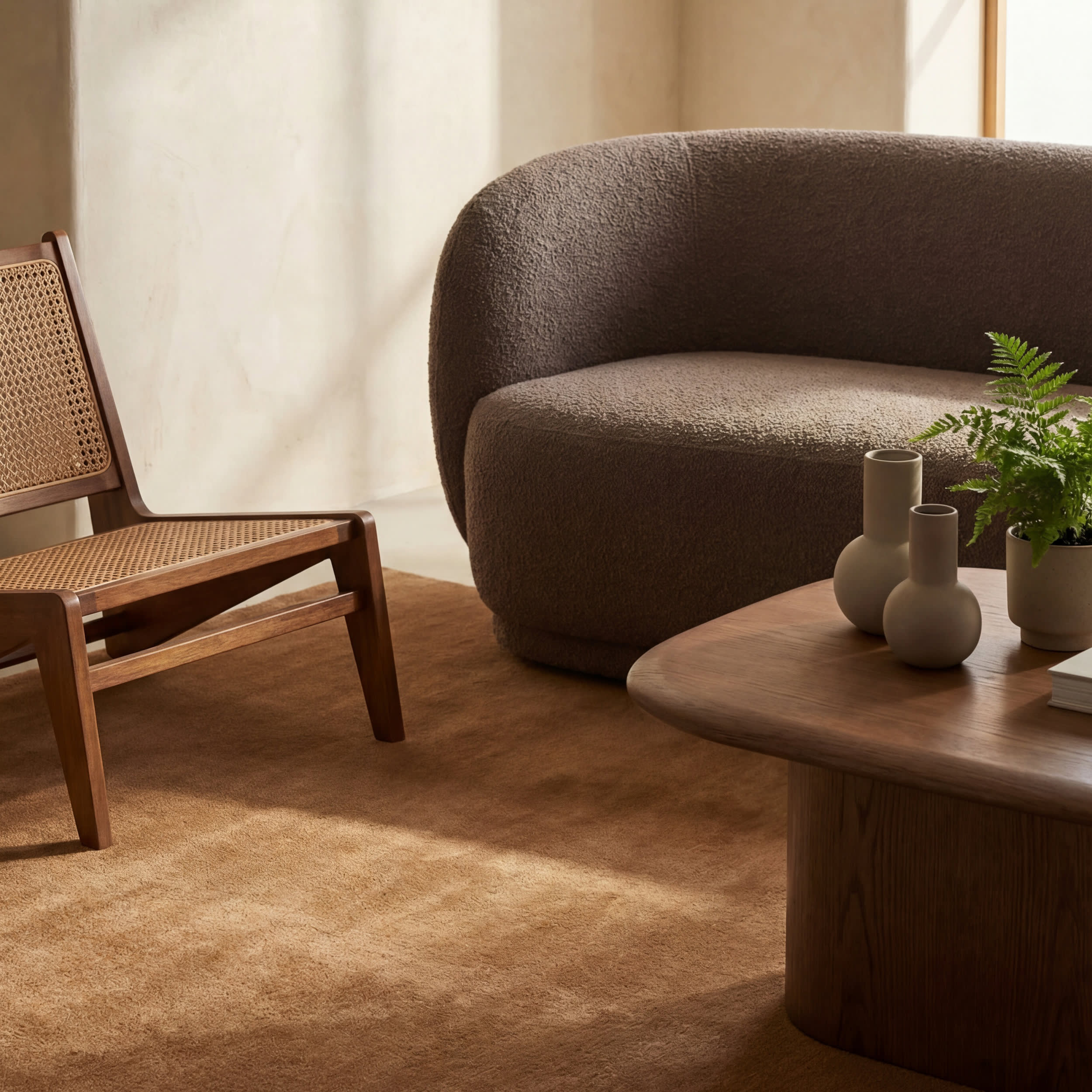 Ranya Modern Solid Rug | Tan - Image 5
