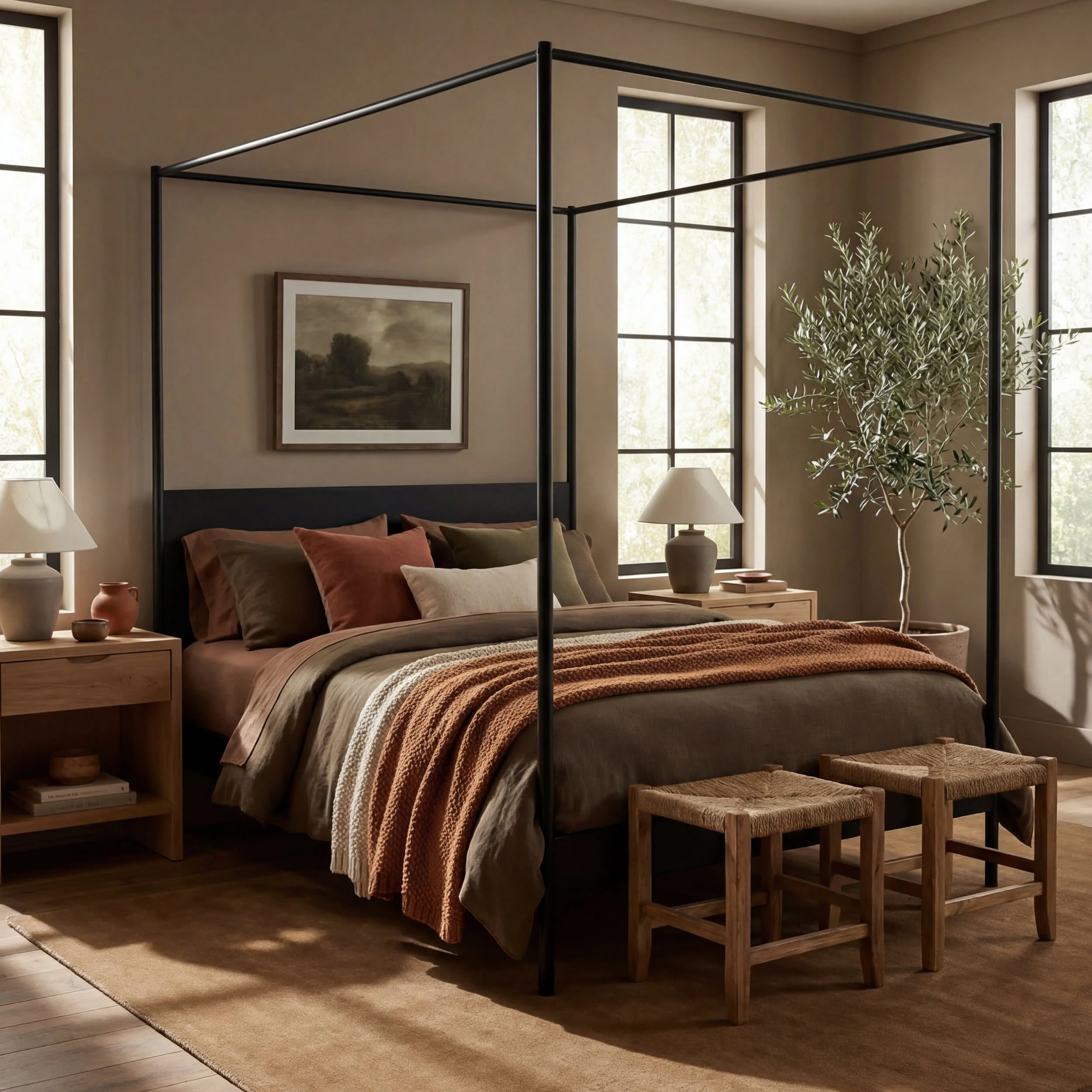 Ranya Modern Solid Rug | Tan - Image 9