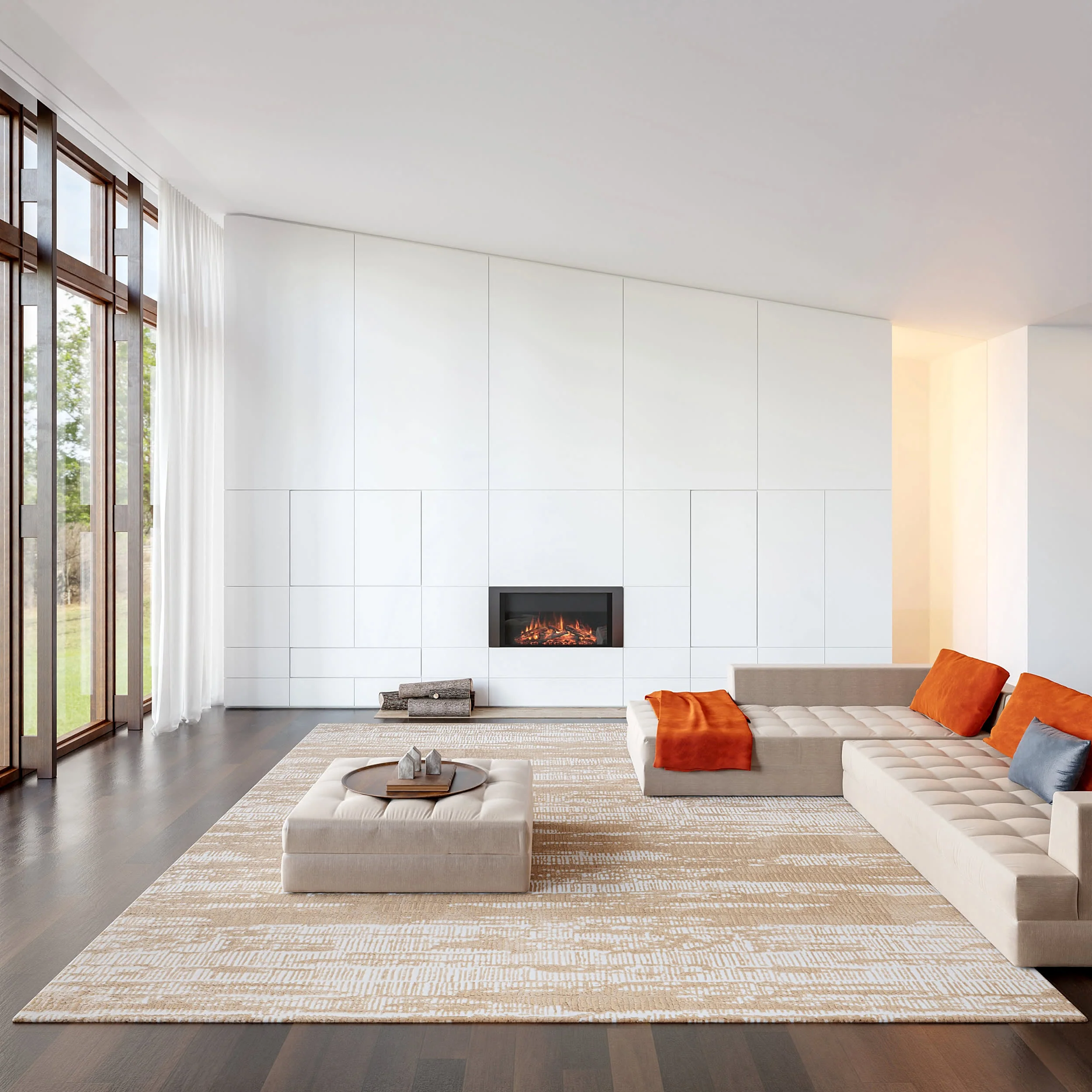 Rara Plush Textured Washable Rug | Sand - Image 2