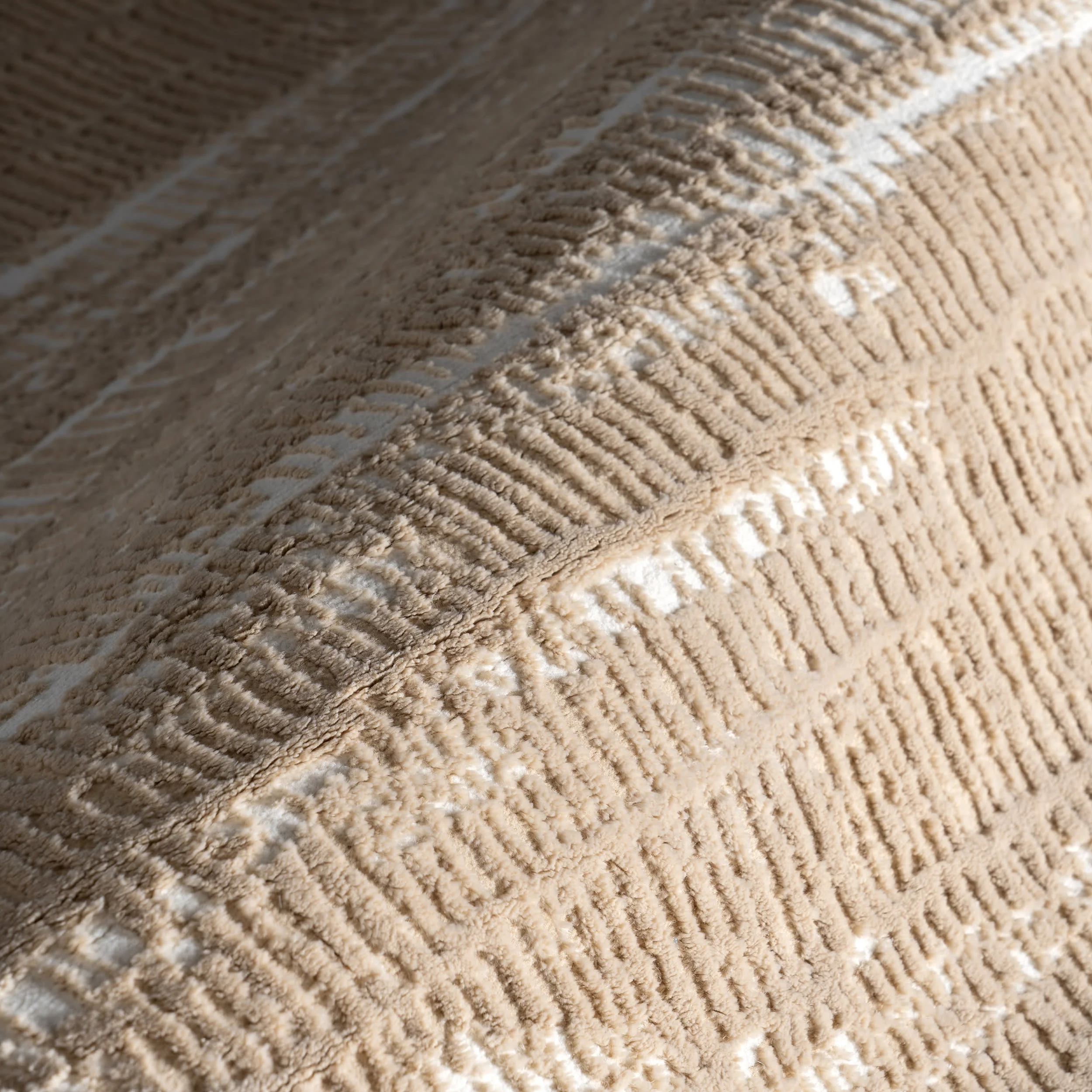 Rara Plush Textured Washable Rug | Sand - Image 3