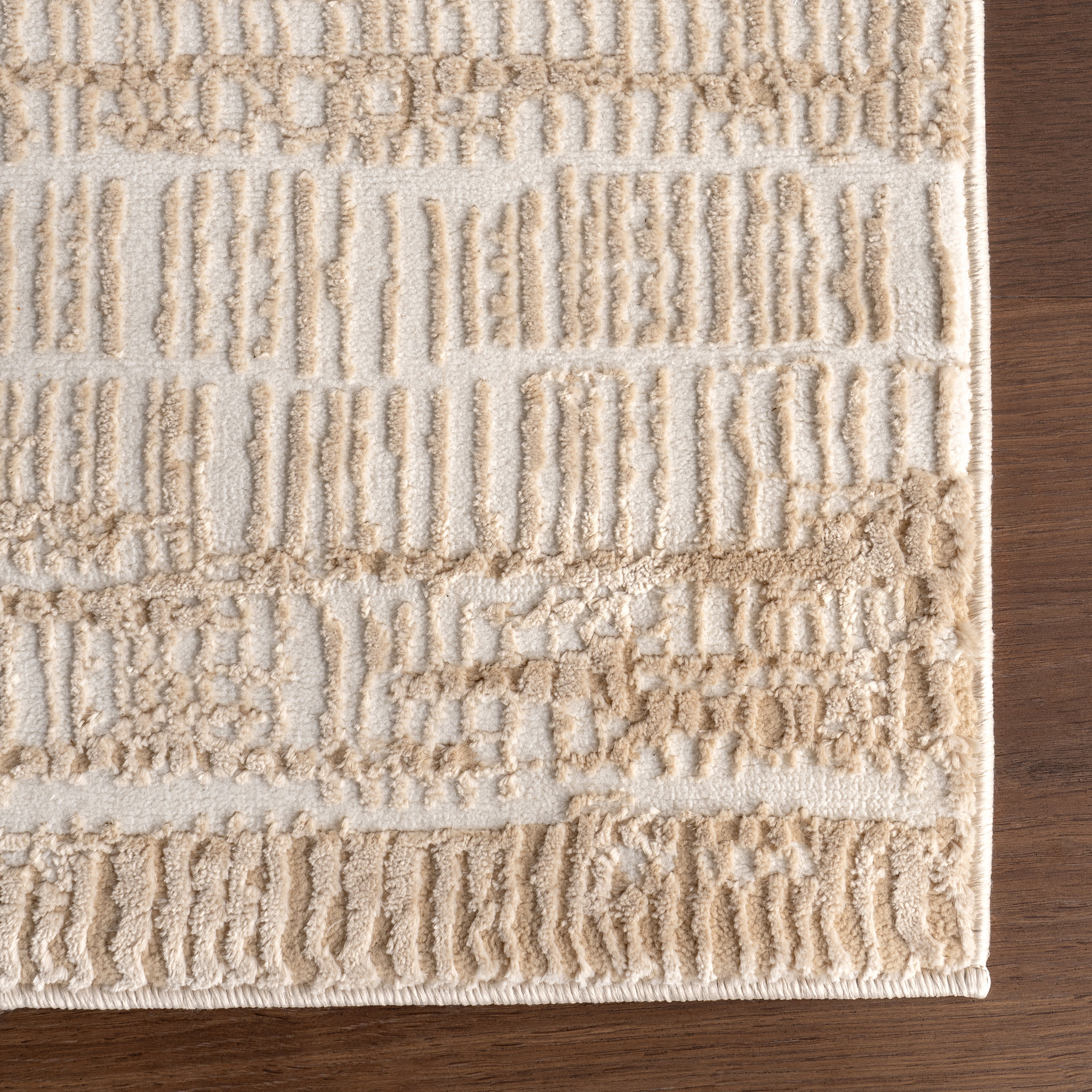 Rara Plush Textured Washable Rug | Sand - Image 4