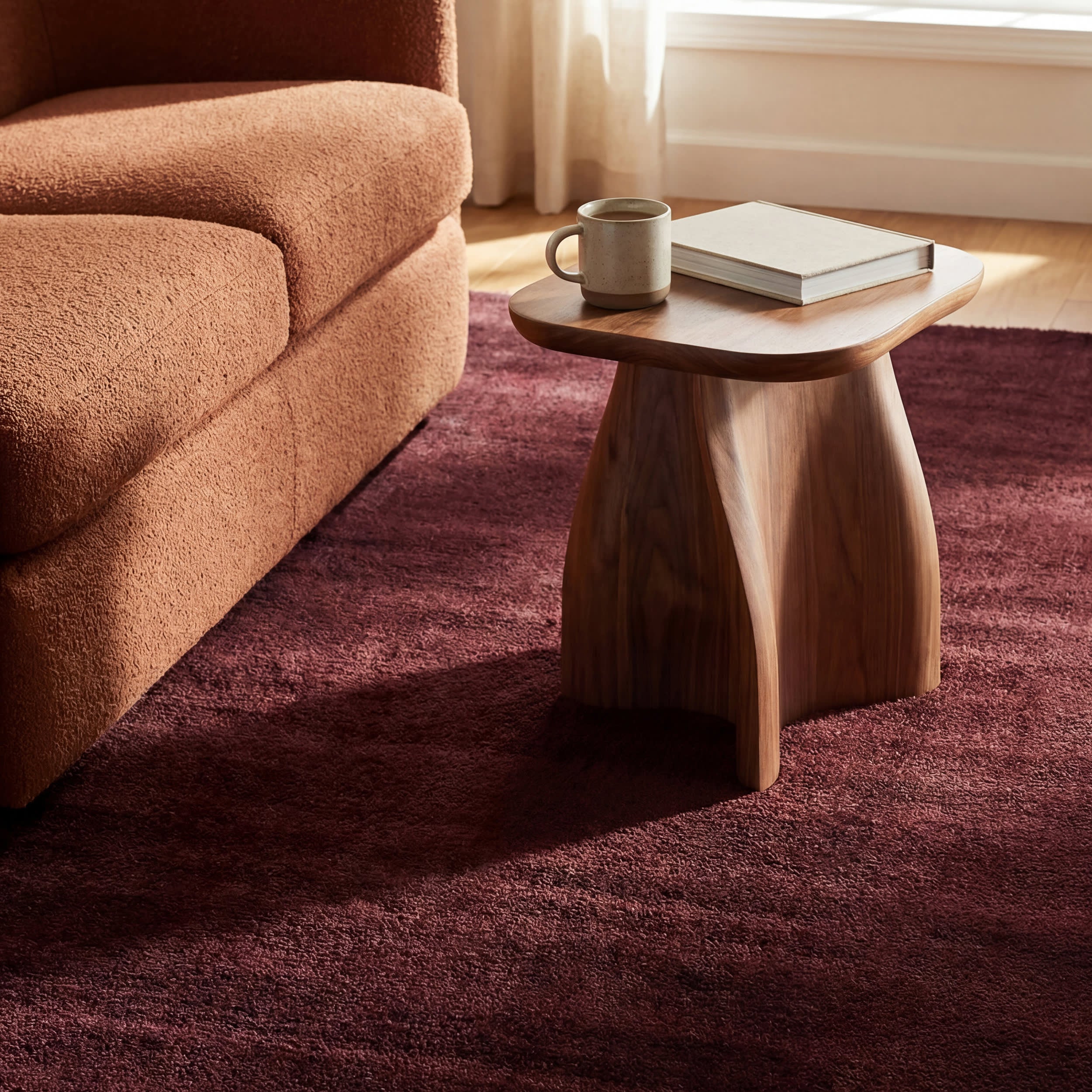 Rare Modern Wine Rug | Wine - Image 6