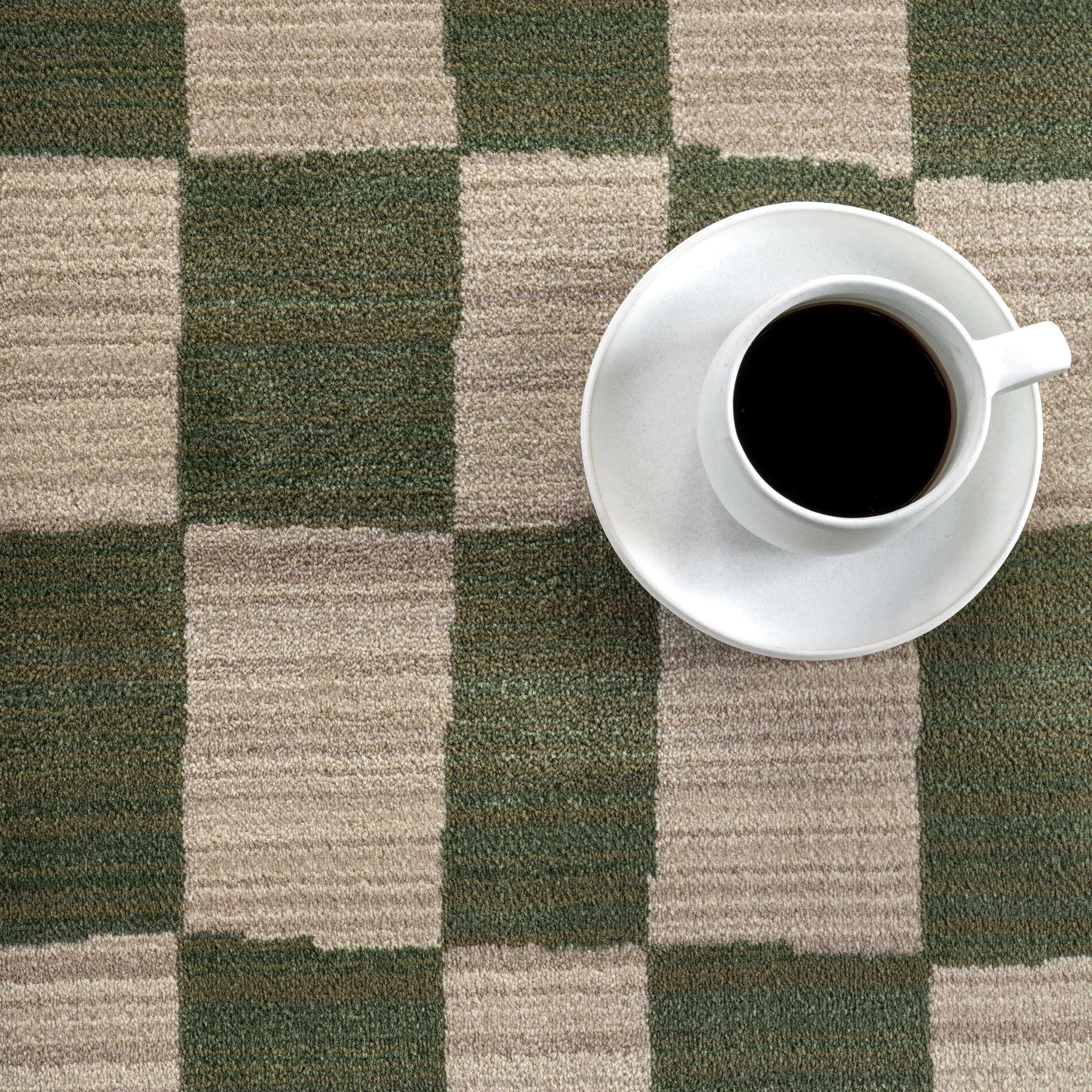 Rasali Checkered Box Rug | Green - Image 8