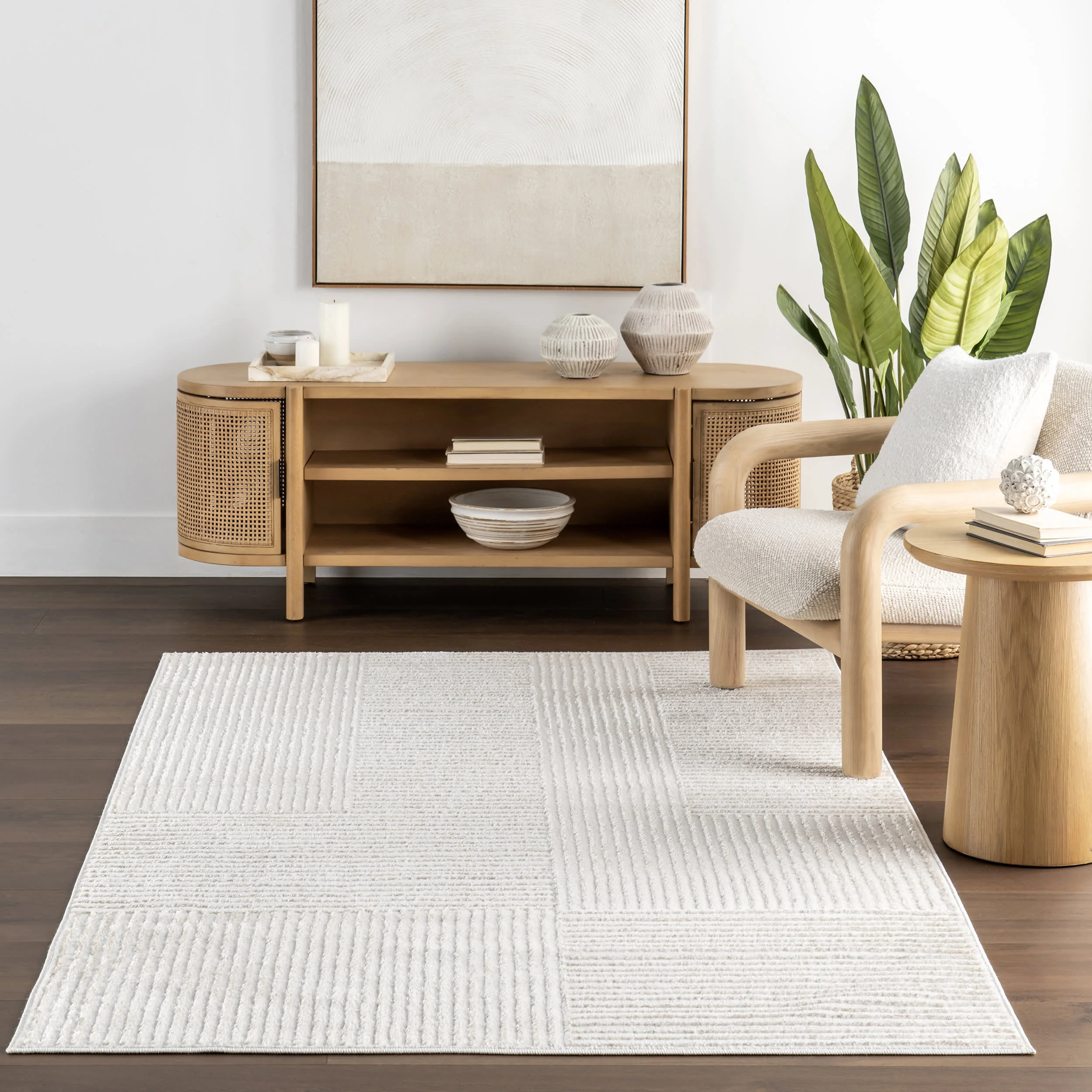 Rashida Geometric Rug | Beige - Image 5