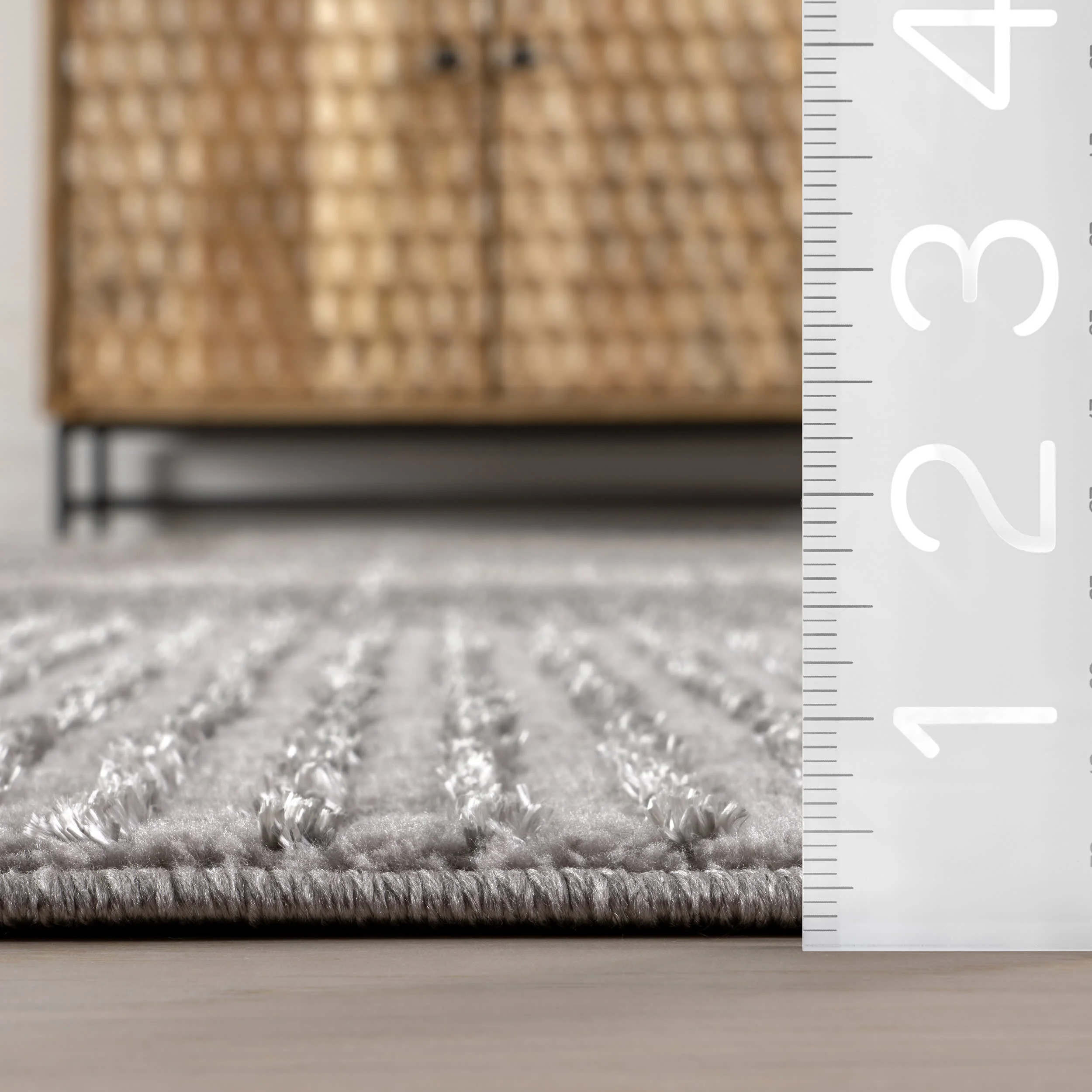 Rashida Geometric Rug | Grey - Image 6