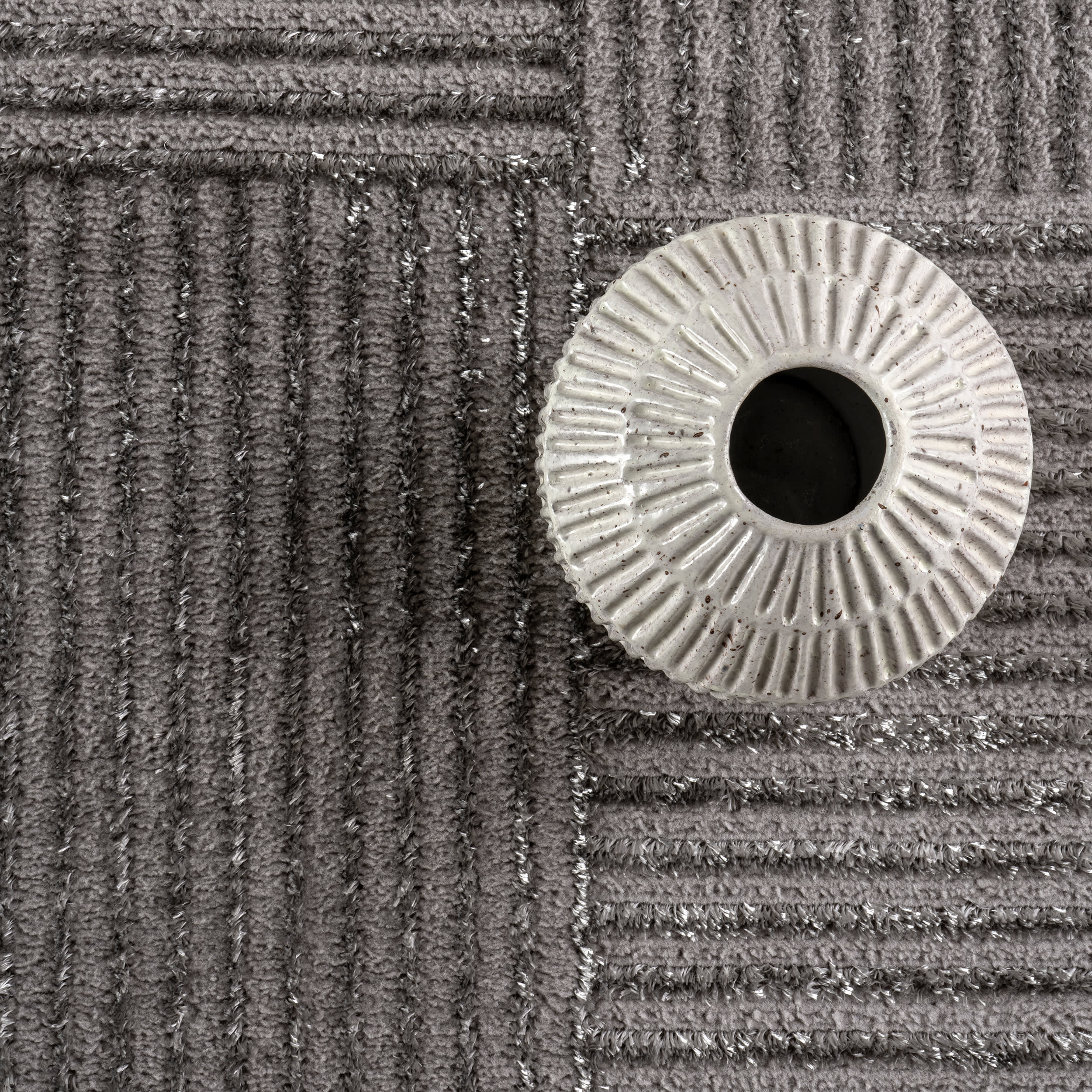 Rashida Geometric Rug | Grey - Image 8