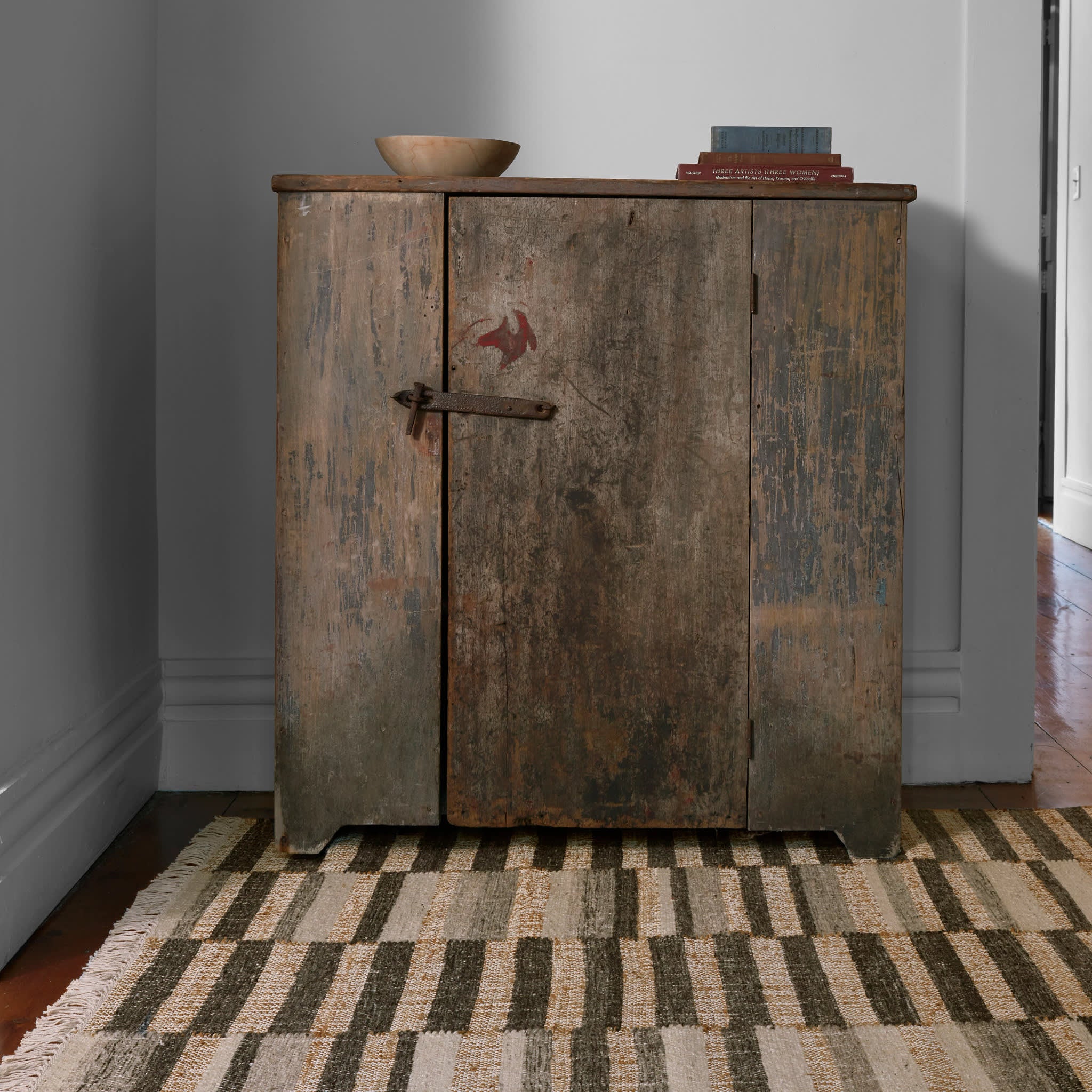 Ravel Stripe Handwoven Wool Rug | Black - Image 2