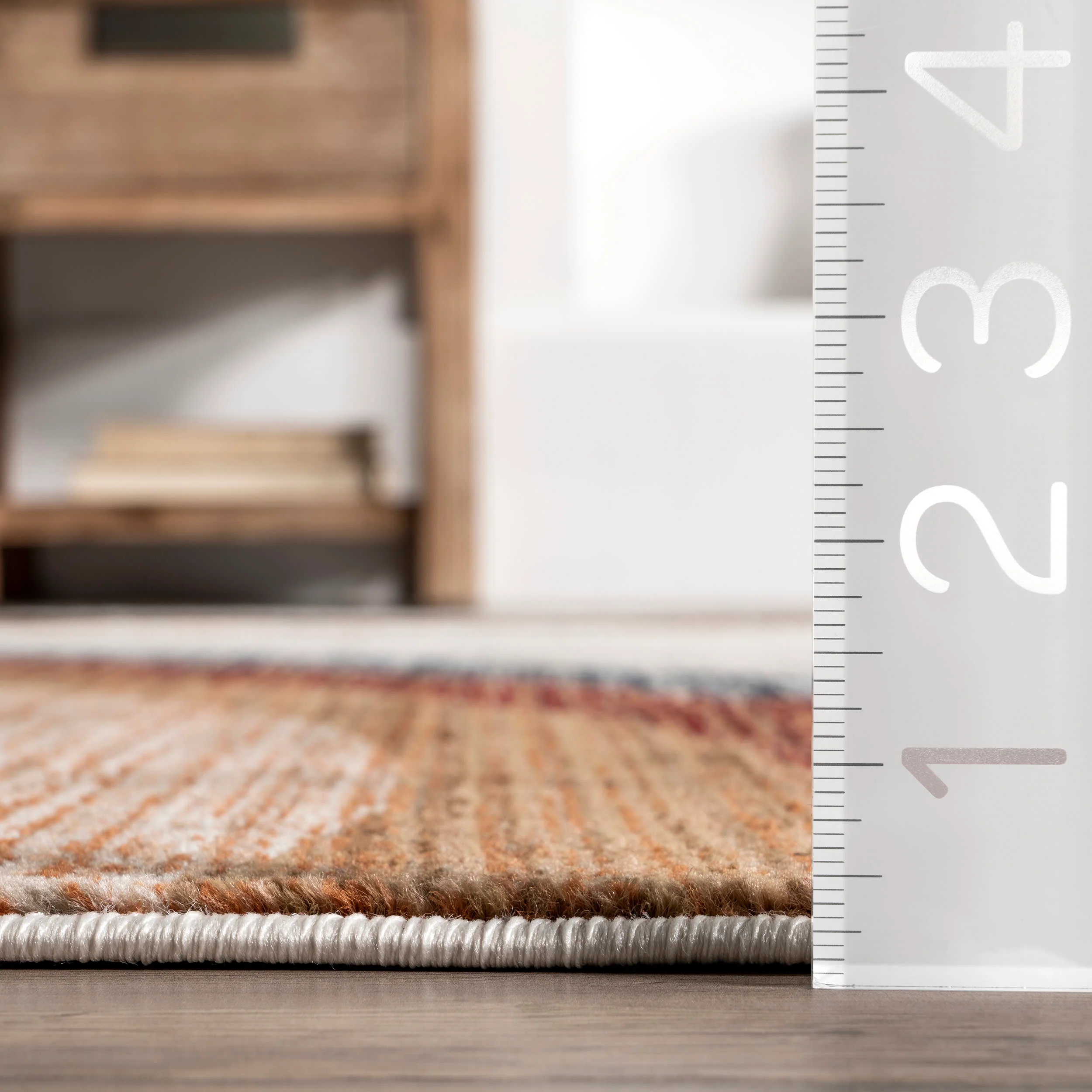 Ravia Faded Rings Rug | Beige - Image 5