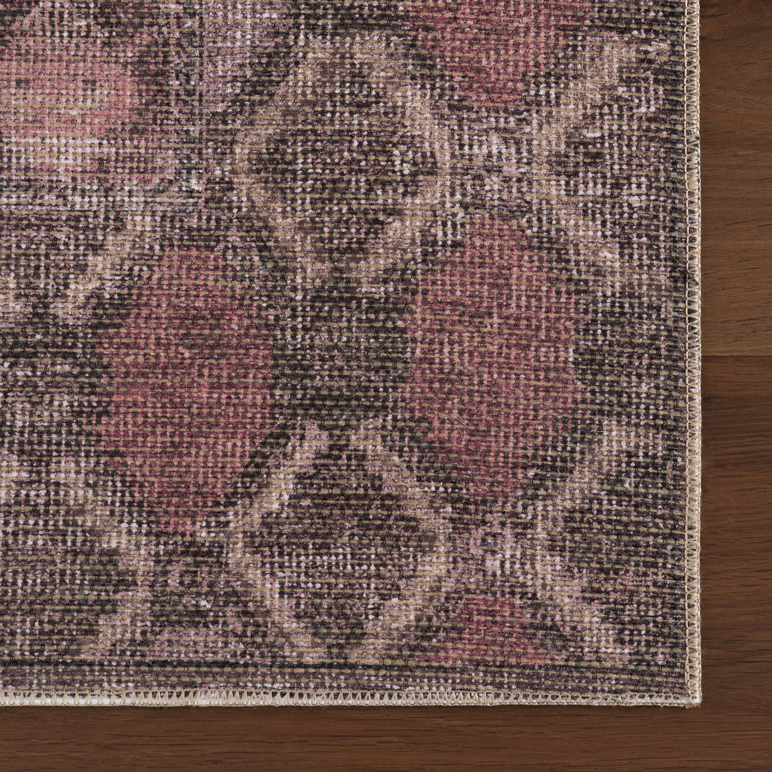 Ravika Traditional Vintage & Distressed Rug | Burgundy - Image 4