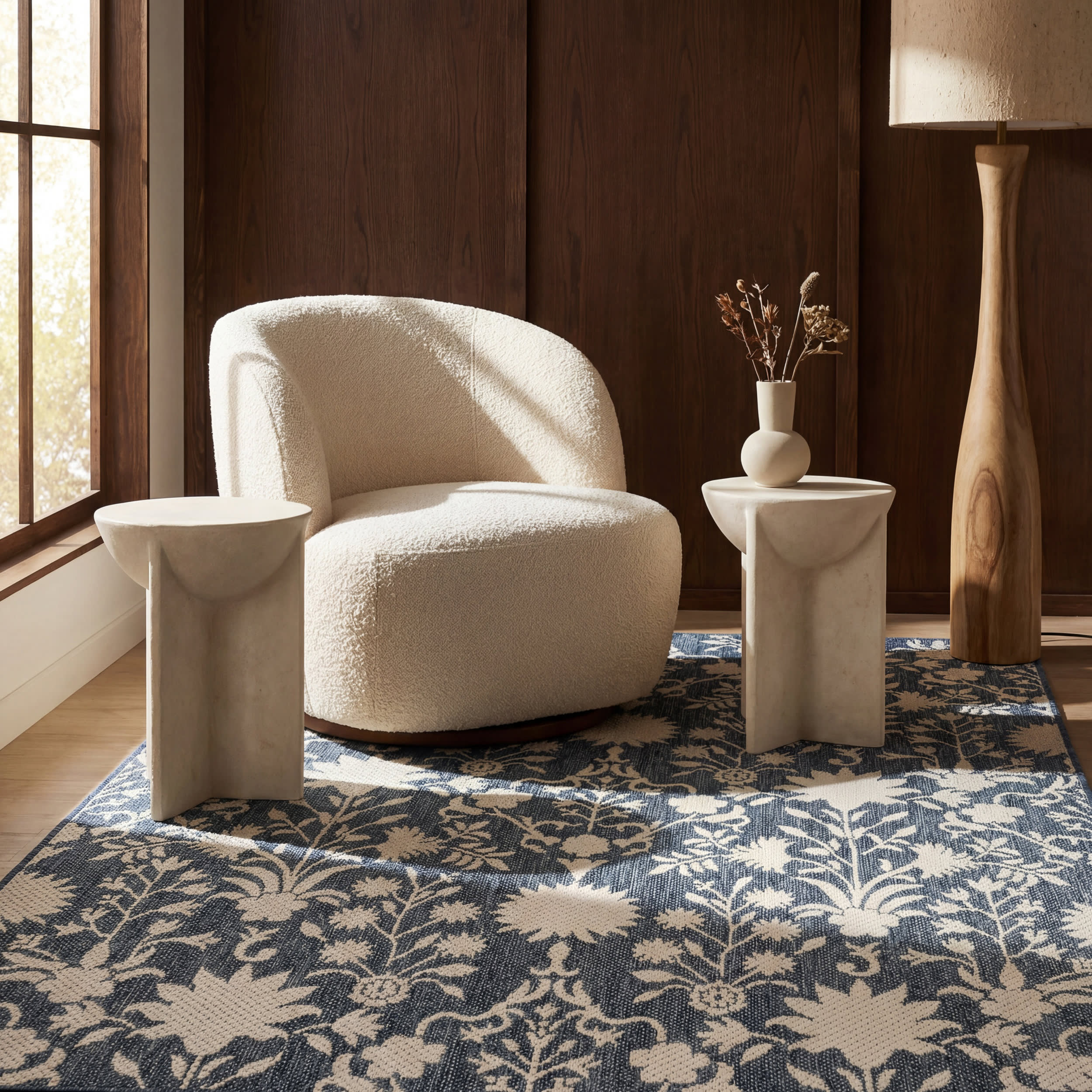 Rayena Traditional Paisley Indoor/Outdoor Rug | Blue - Image 5