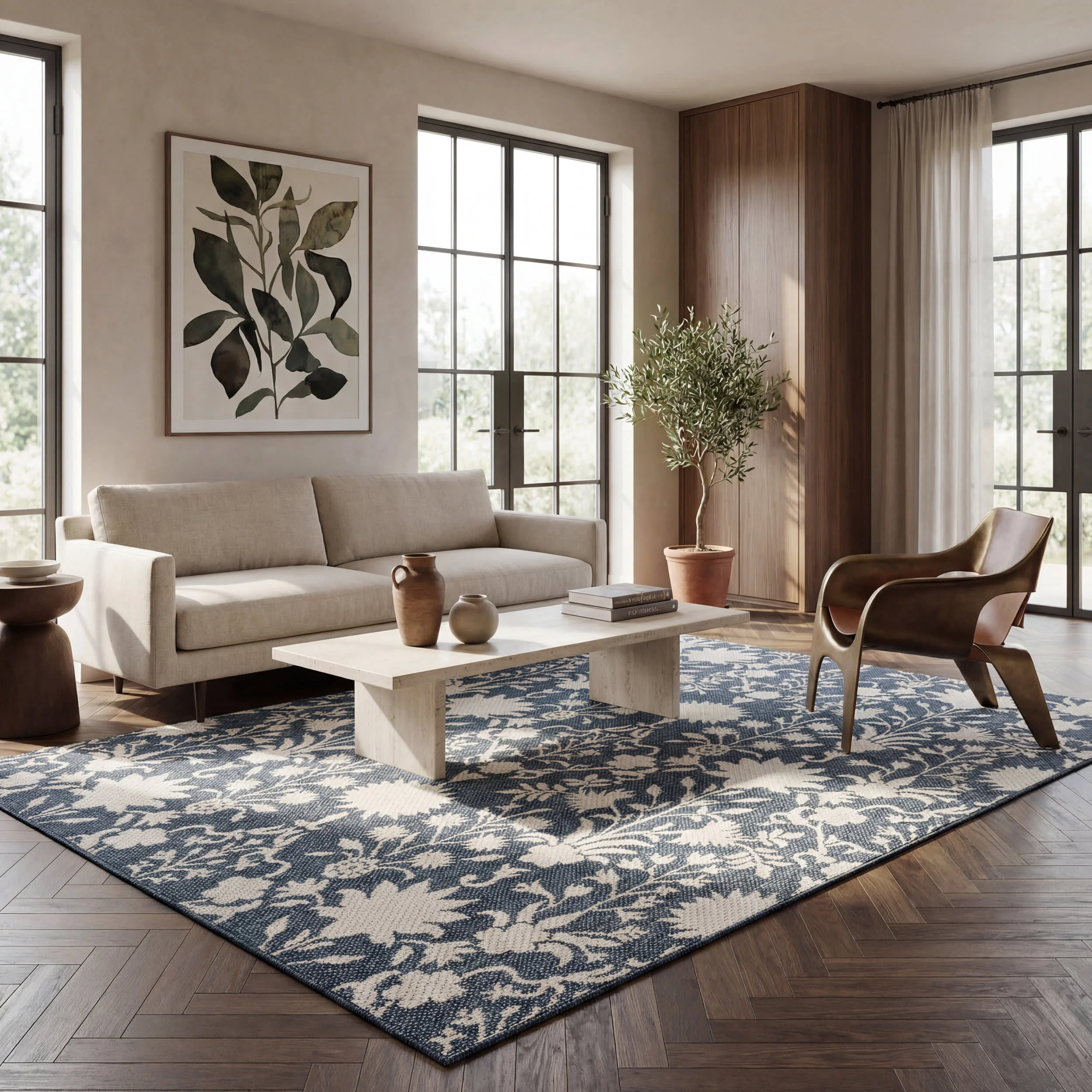 Rayena Traditional Paisley Indoor/Outdoor Rug | Blue - Image 9
