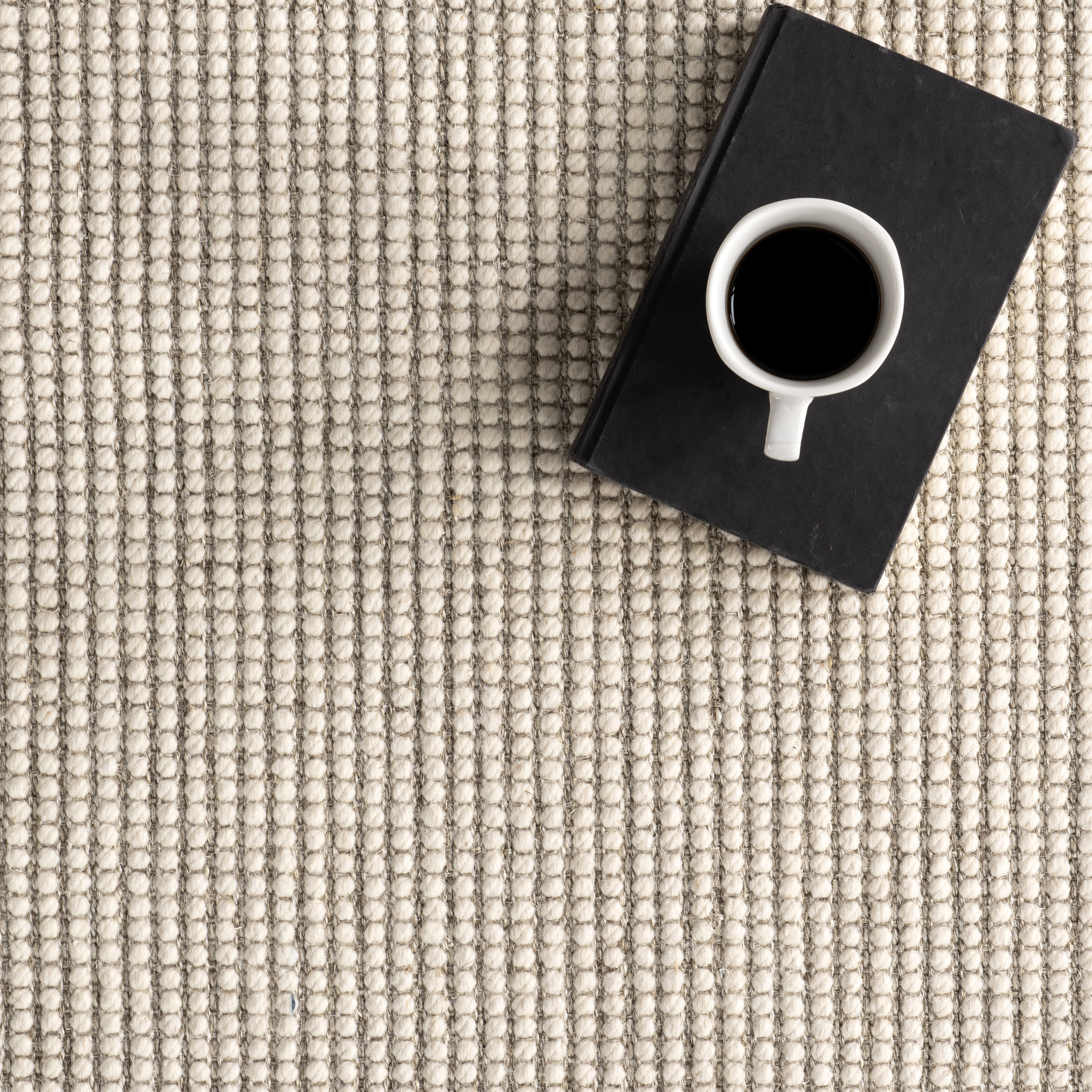 Reagan Geometric Textured Rug | Grey - Image 8