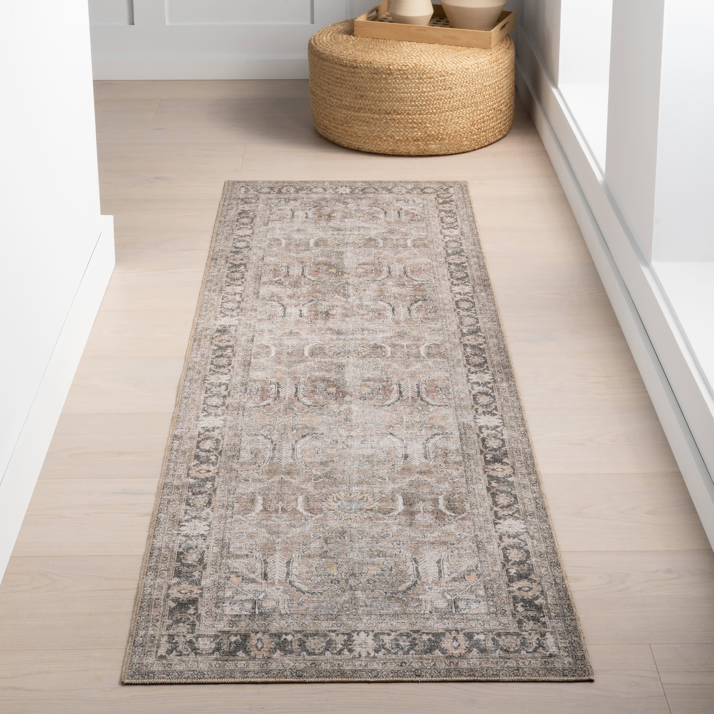 Red Bank Antiqued Jute-Blend Rug | Brown - Image 2