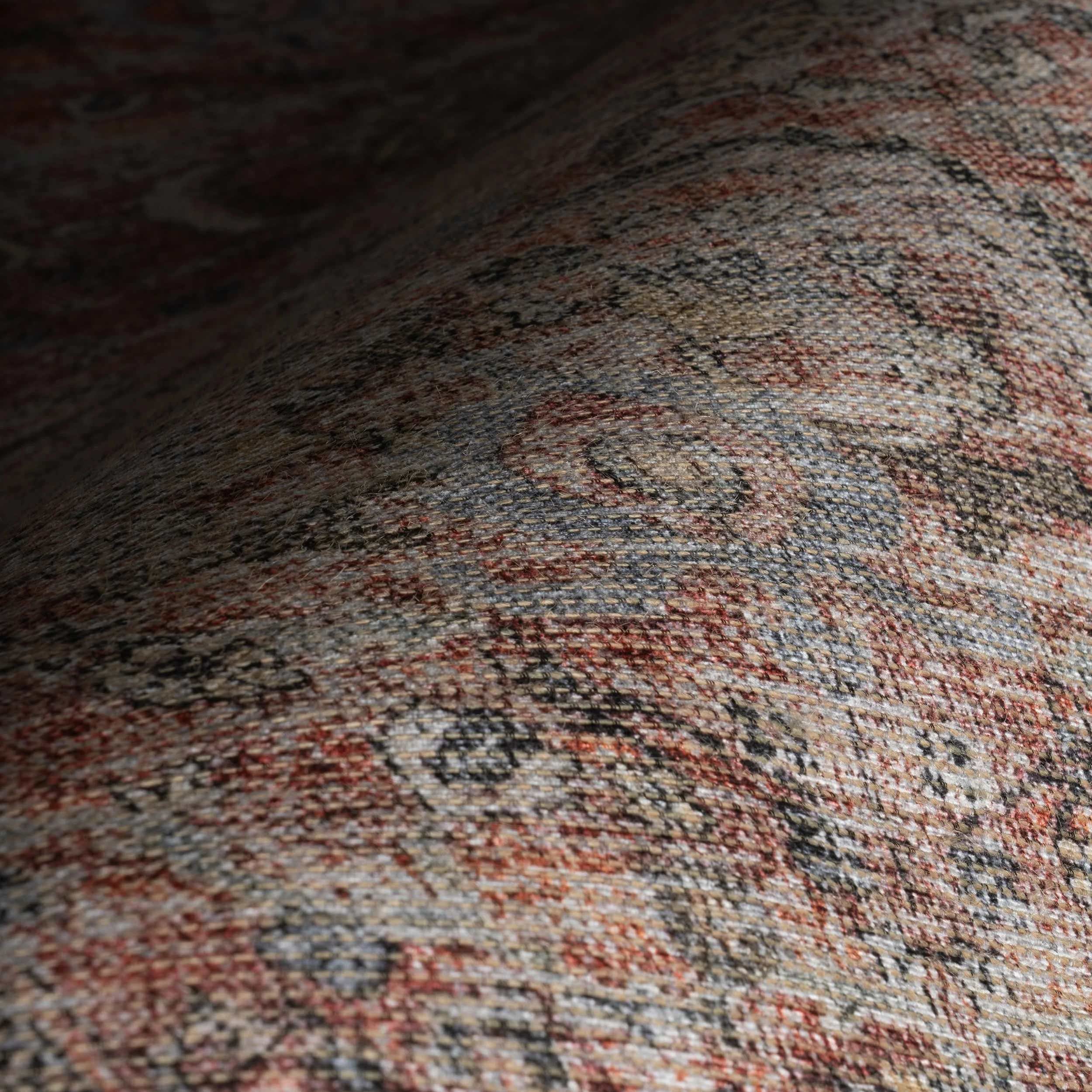 Red Bank Antiqued Jute-Blend Rug | Multicolor - Image 3