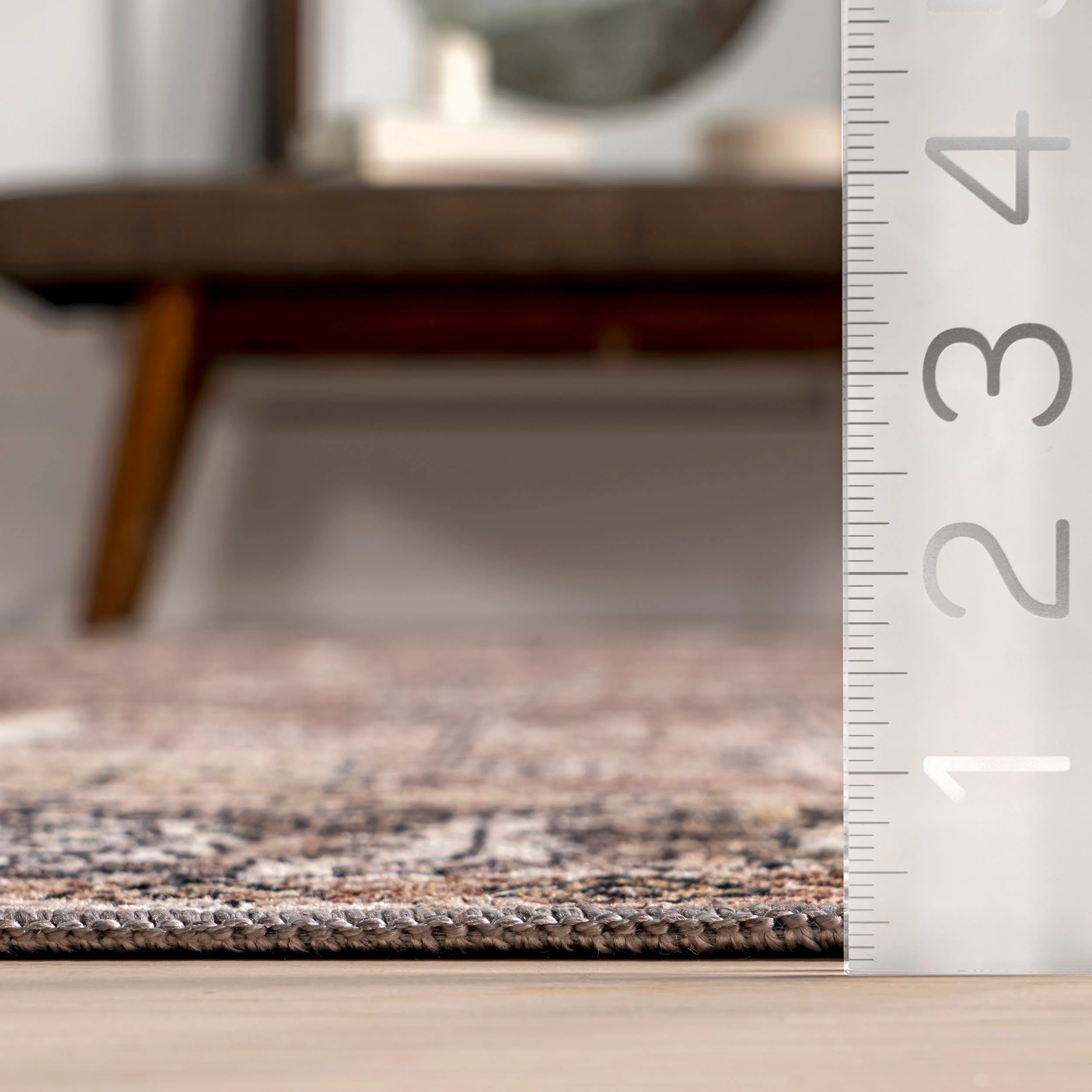 Redwood Vintage Washable Rug | Taupe - Image 4