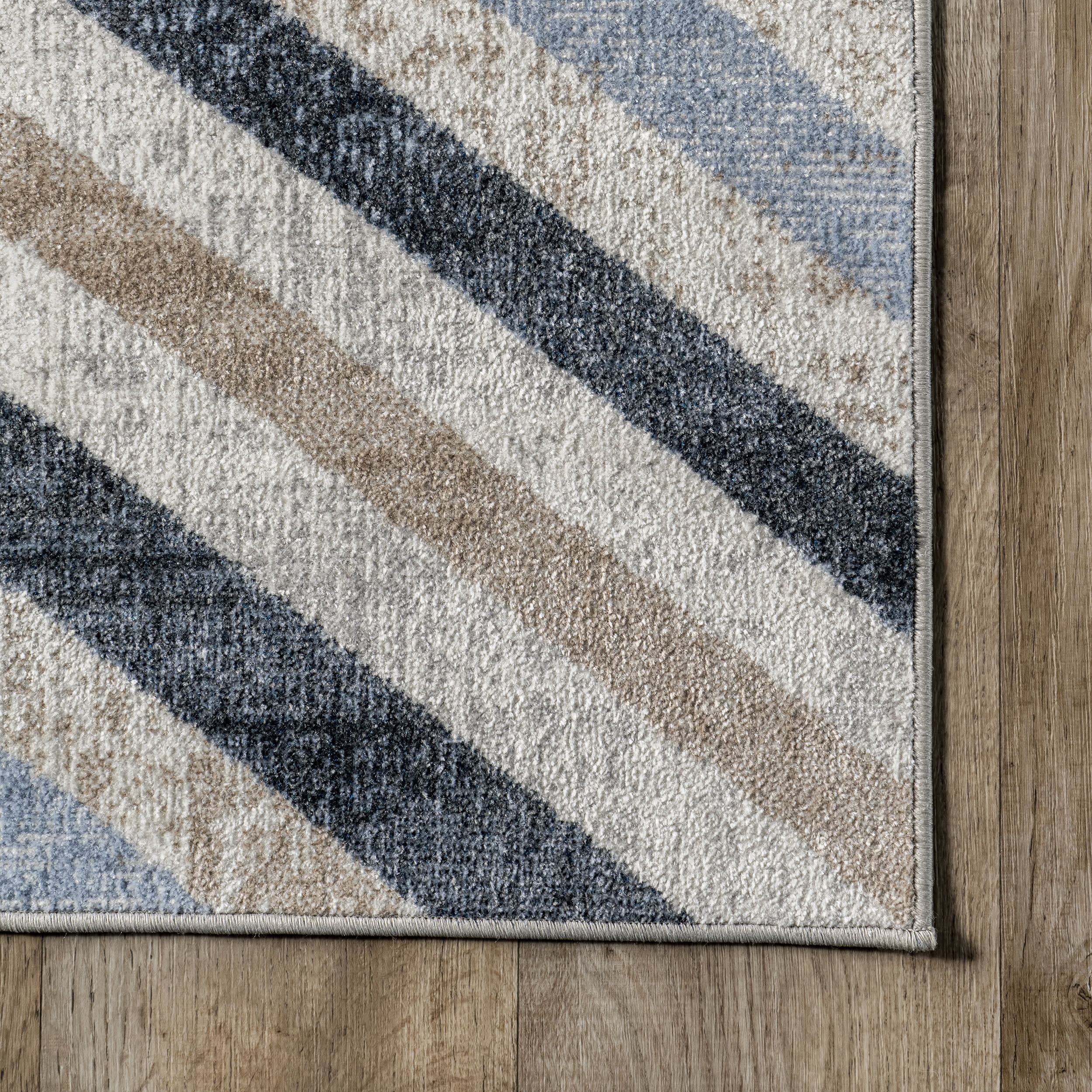 Reeba Washable Distressed Rug | Blue - Image 3