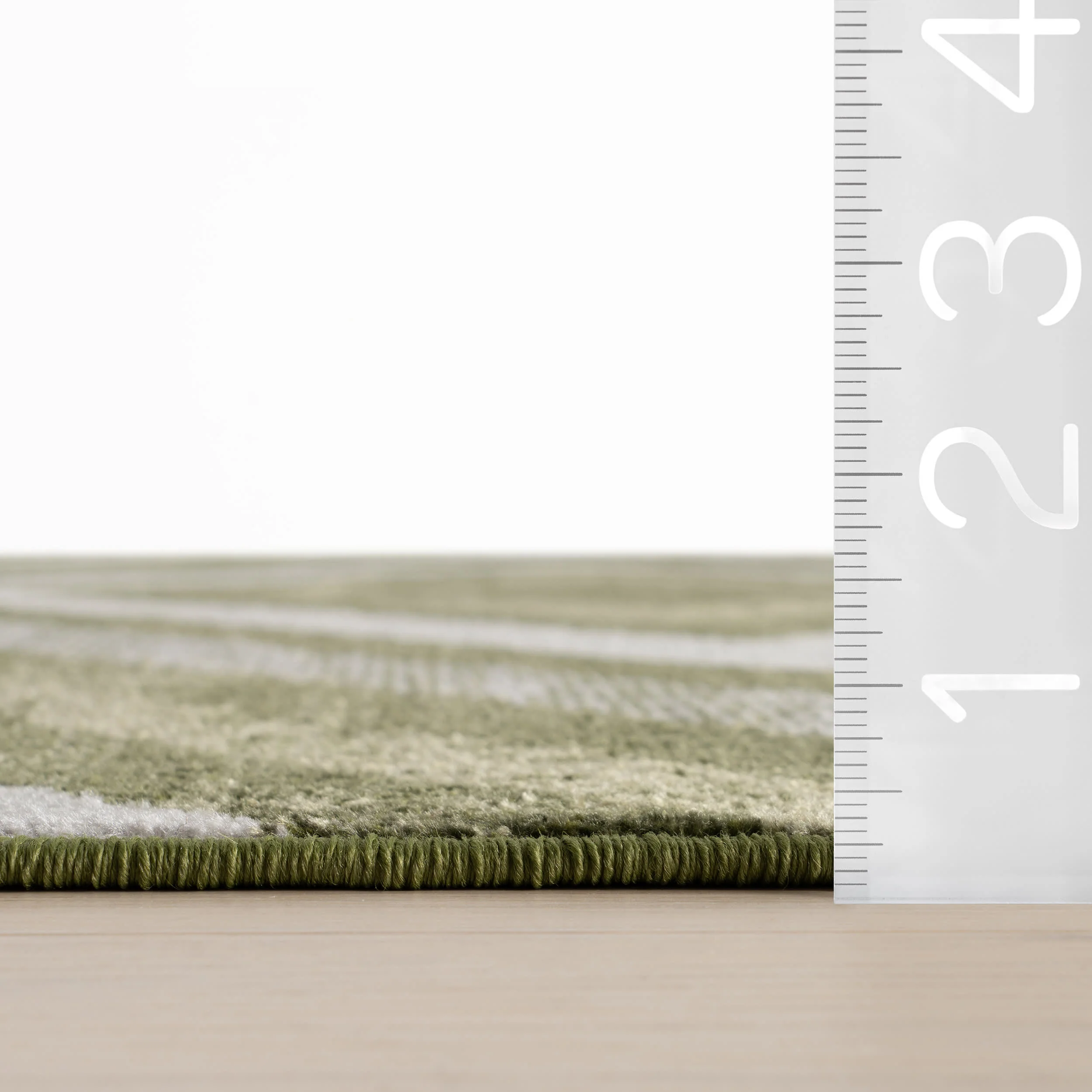 Reeba Washable Distressed Rug | Green - Image 6