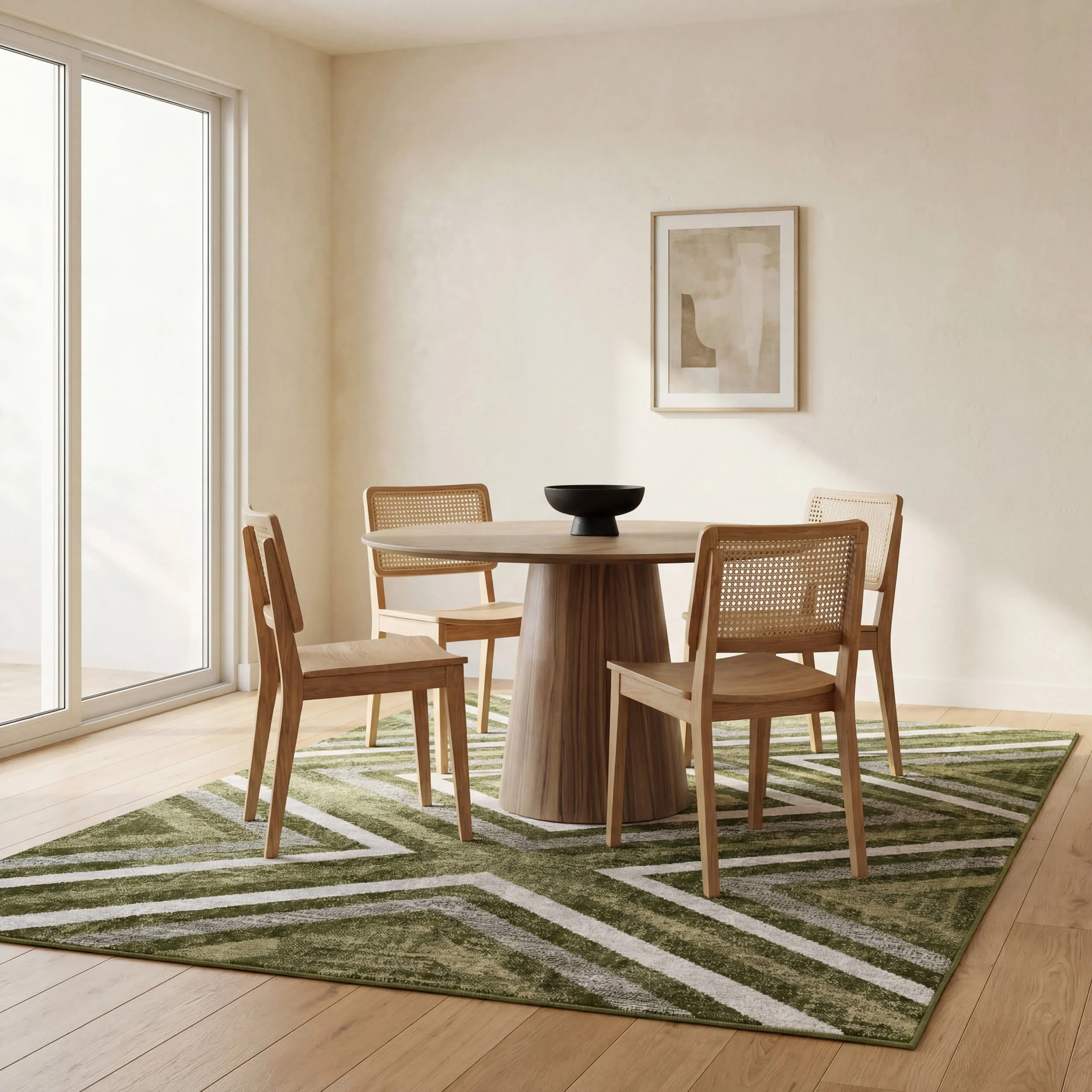 Reeba Washable Distressed Rug | Green - Image 7