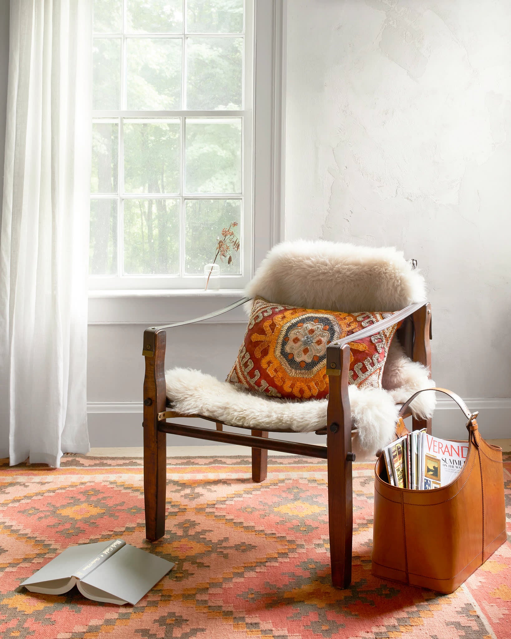 Reed Kilim Handwoven Wool Rug | Multi - Image 2