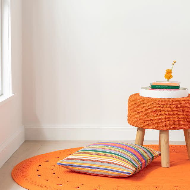 Reef Handwoven Indoor/Outdoor Oval Rug | Tangerine - Image 2