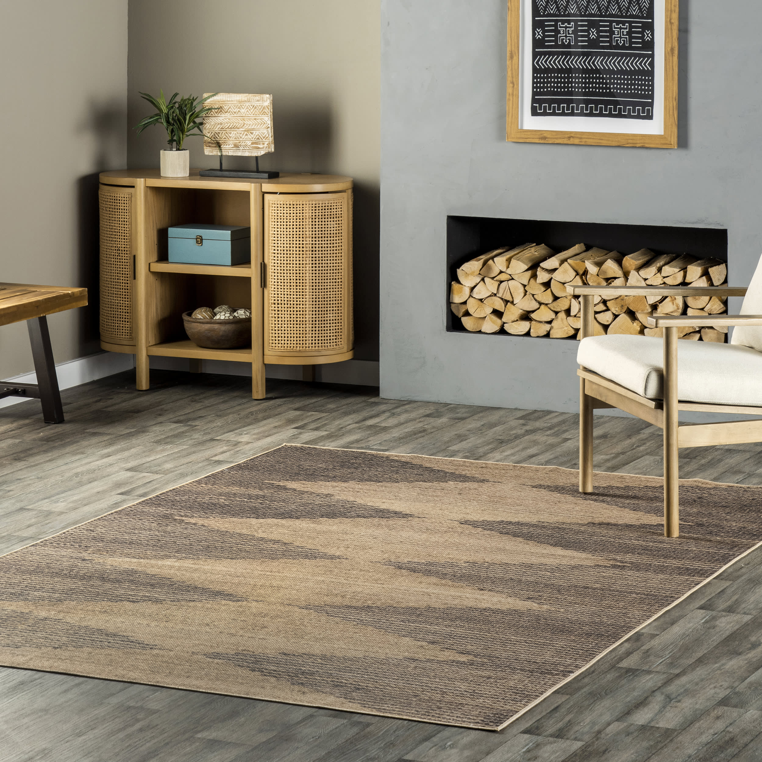 Reema Easy-Jute Washable Pyramids Rug | Natural - Image 2
