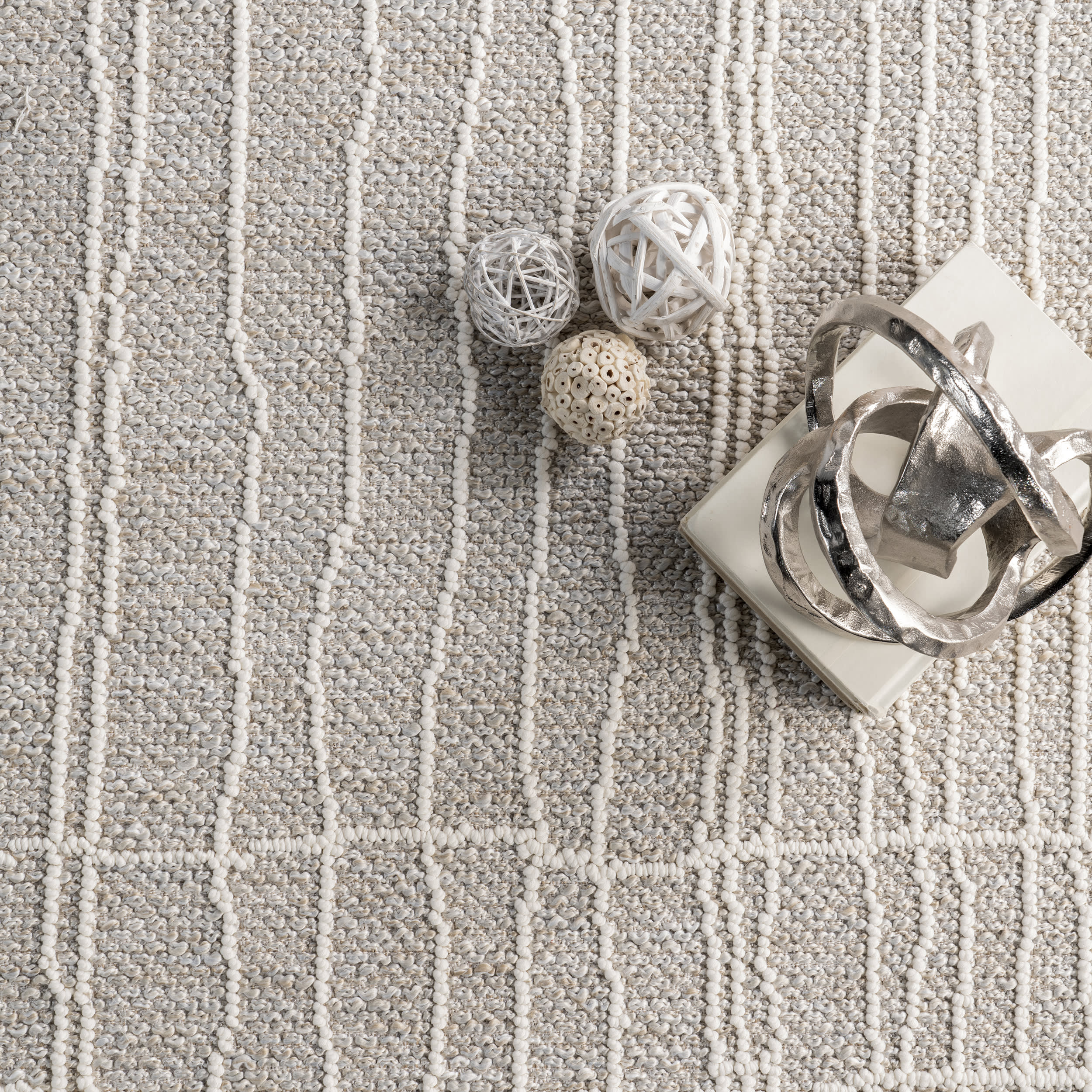 Reera Flatwoven Striped Rug | Beige - Image 7