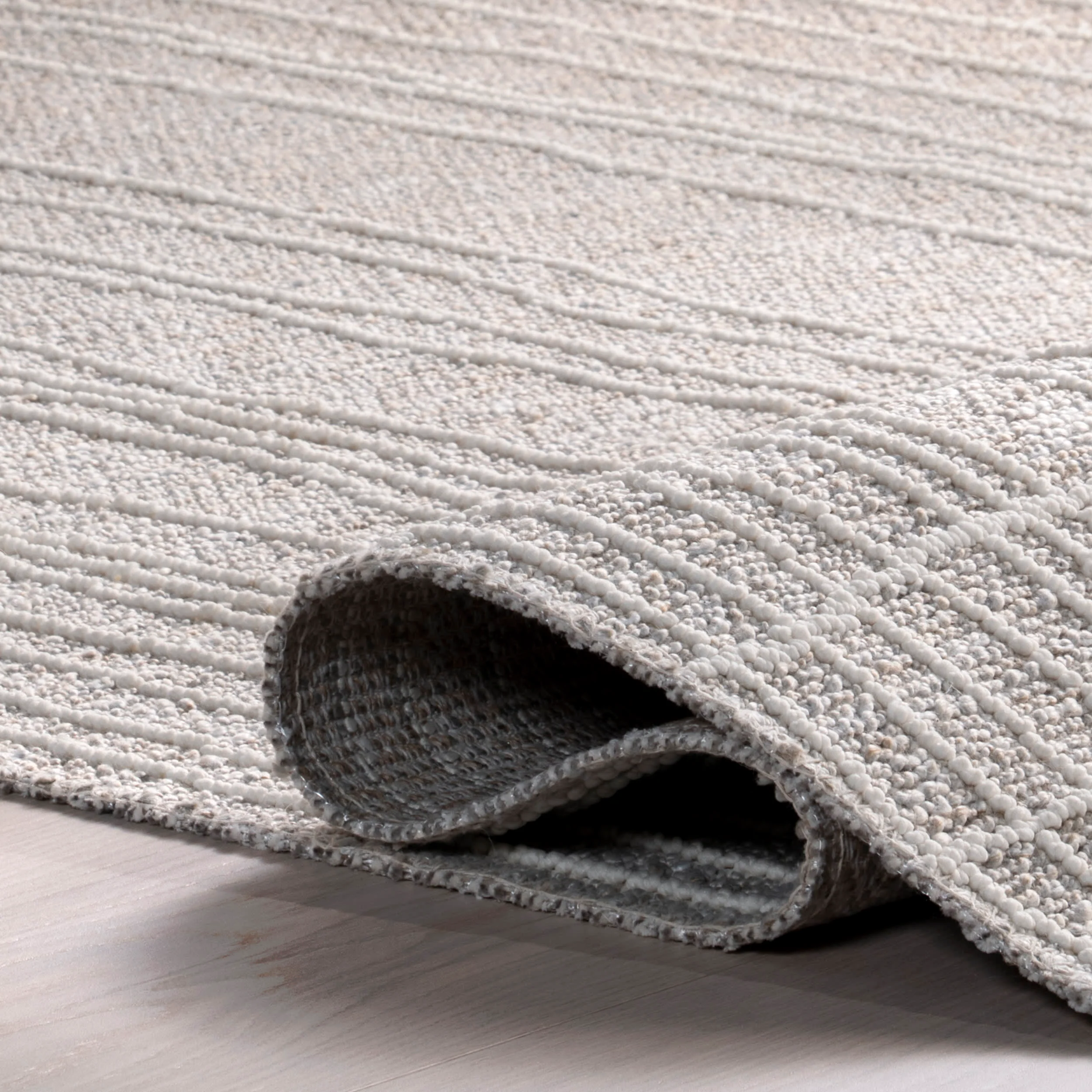 Reera Flatwoven Striped Rug | Beige - Image 8