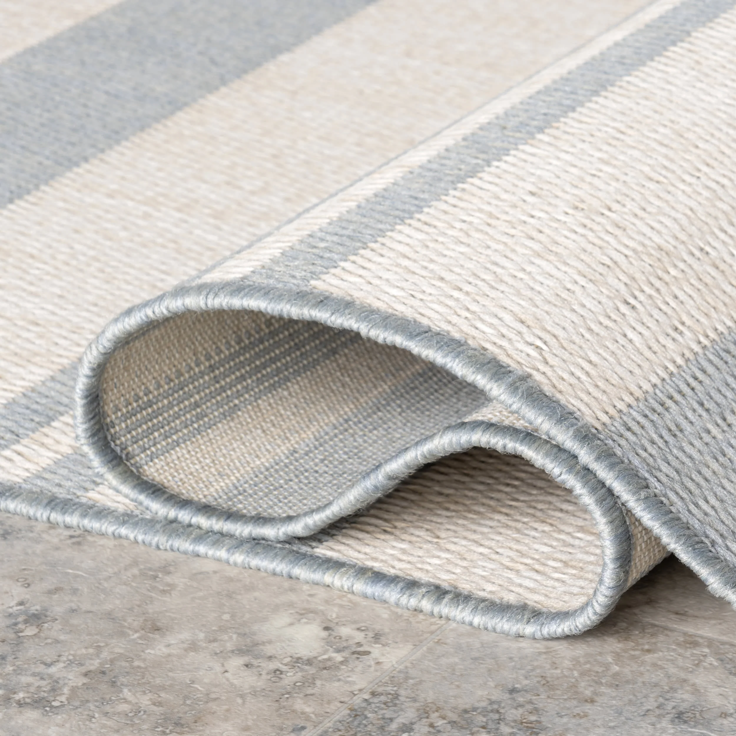 Regency Stripes Indoor/Outdoor Rug | Light Blue - Image 10